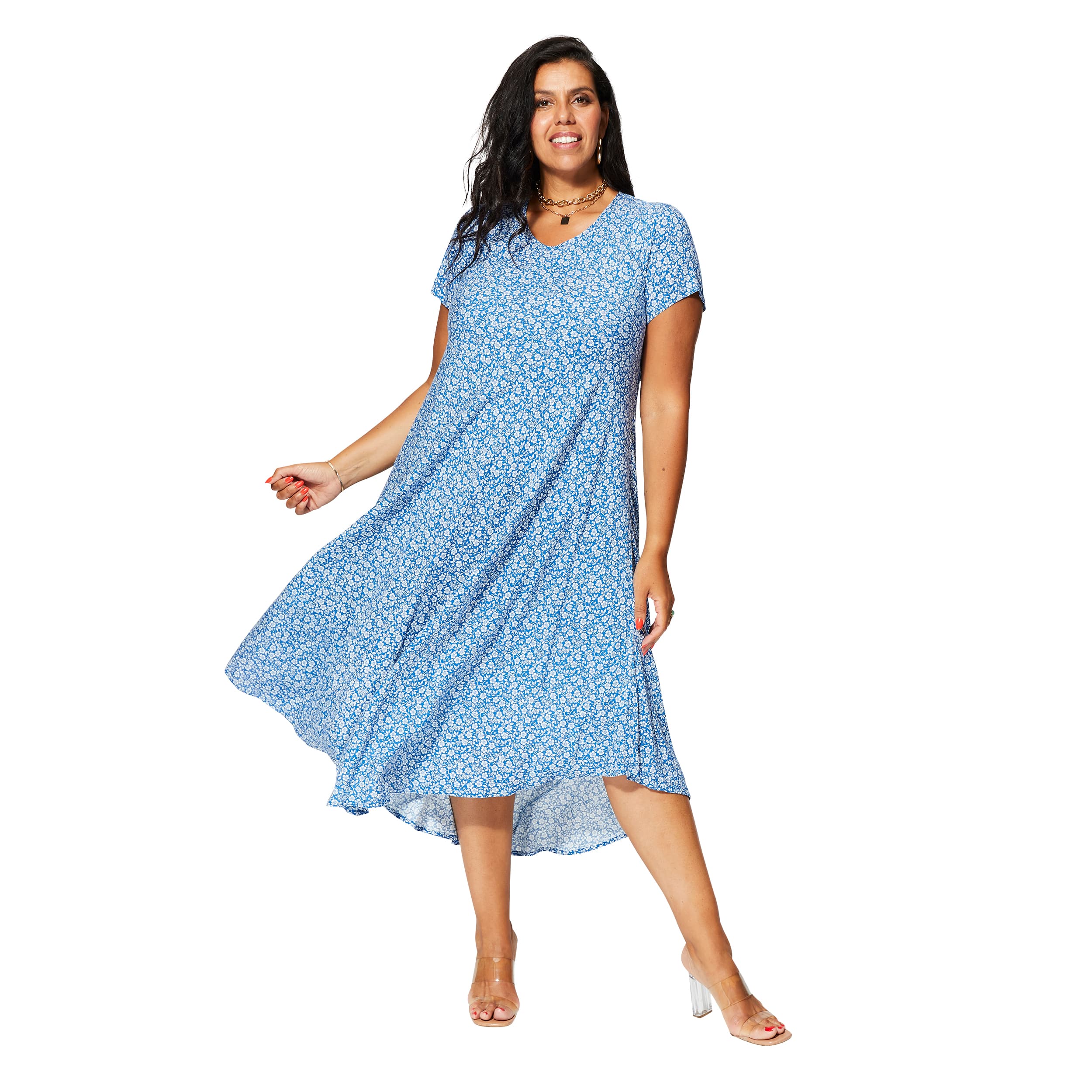 Robe été mi-longue manches courtes Rebecca - Akoustik Online