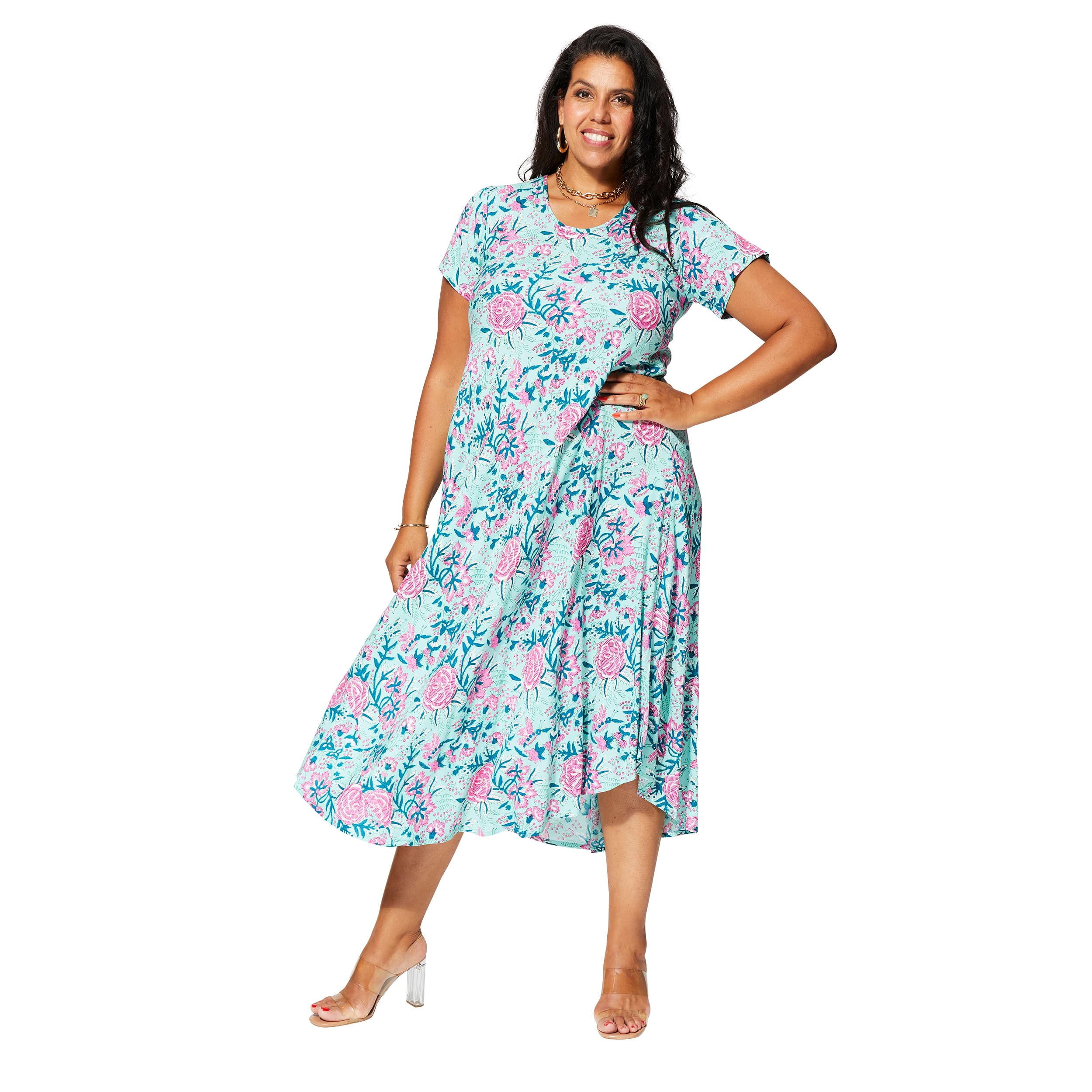 Robe été mi-longue manches courtes Rees - Akoustik Online