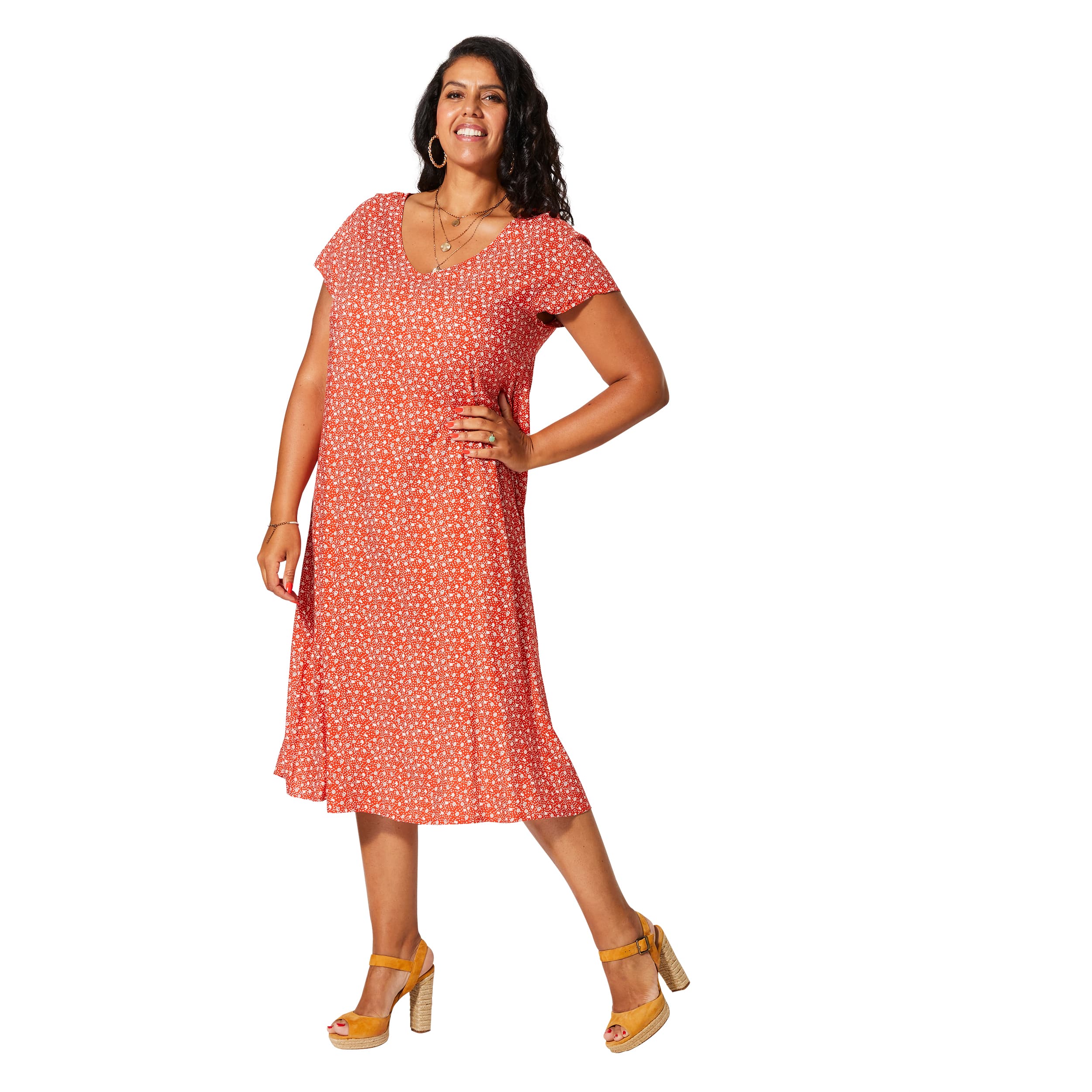 Robe été mi-longue manches courtes Noreen - Akoustik Online