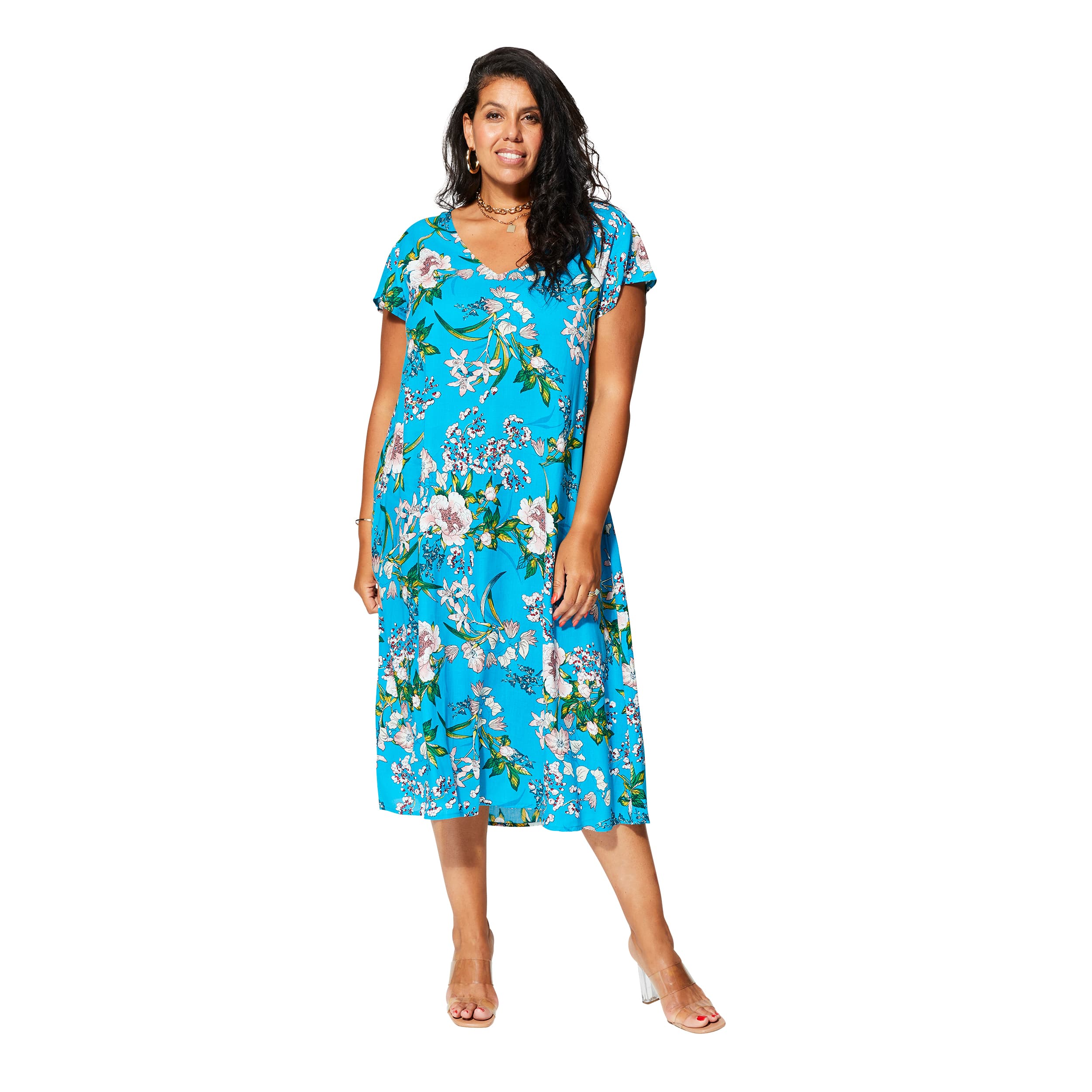 Robe été mi-longue Tutankhamon - 100% viscose - Akoustik Online