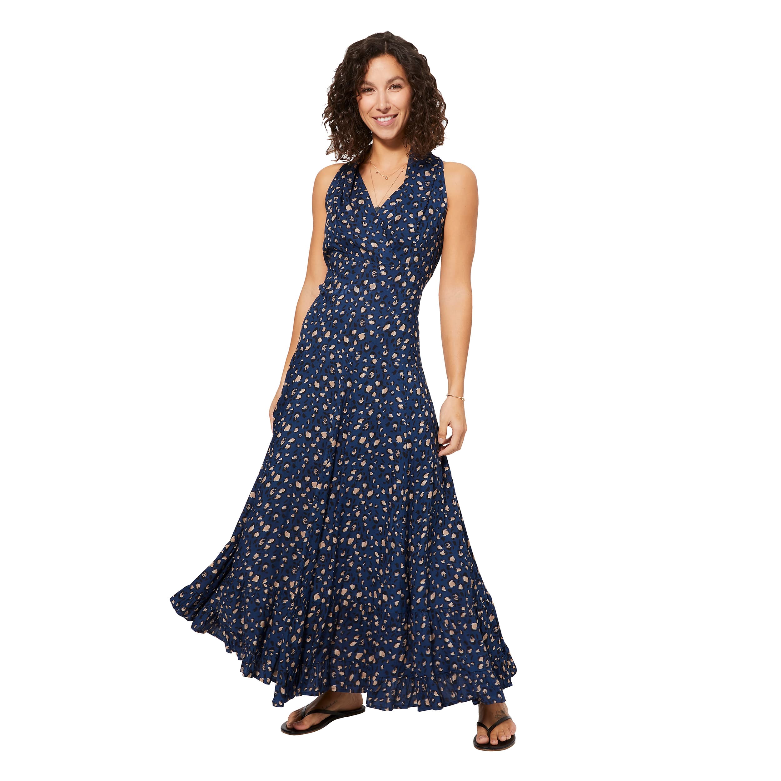 Robe été longue sans manches Vytautas - 100% viscose - Akoustik Online