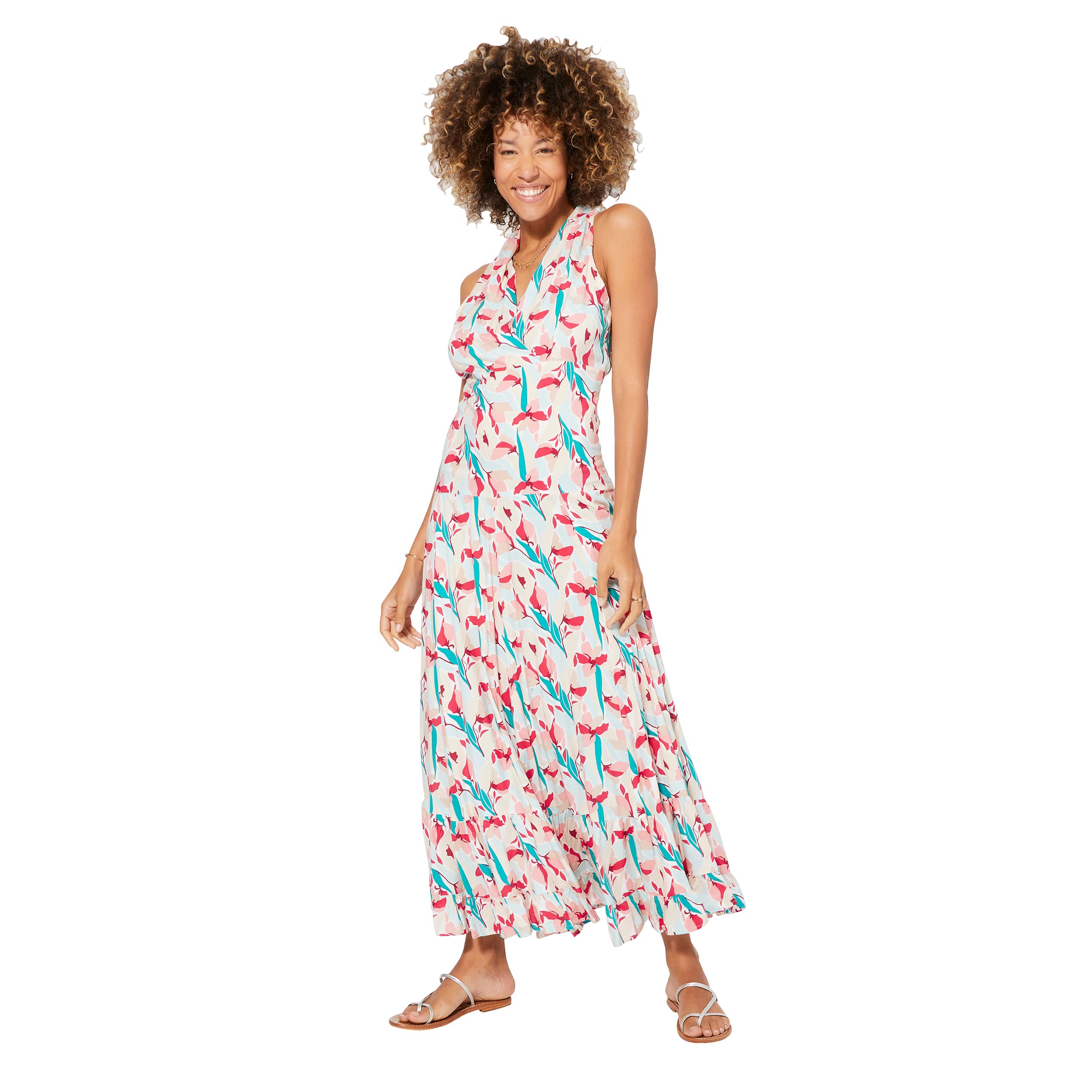 Robe été longue sans manches Ales - 100% viscose - Akoustik Online
