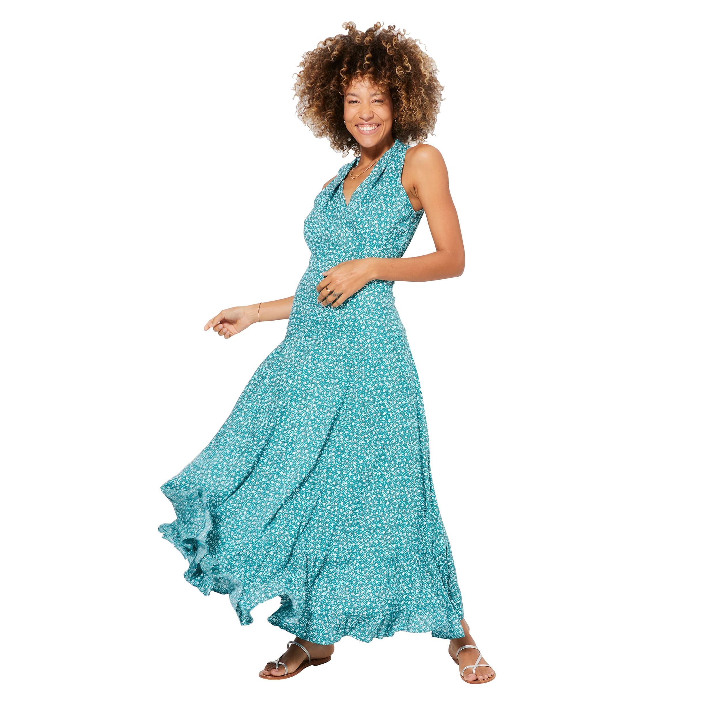 Robe été longue sans manches Meurig - 100% viscose - Akoustik Online
