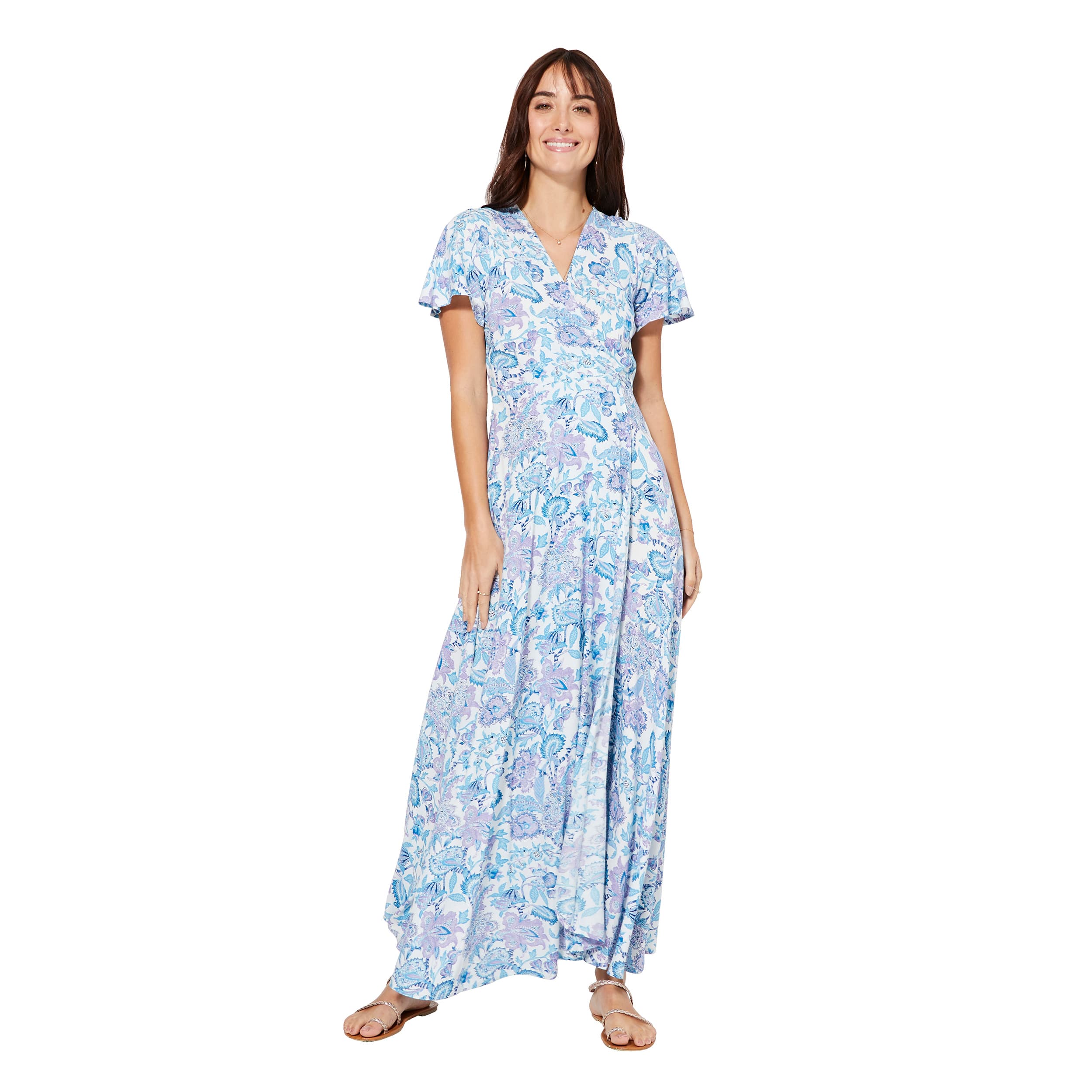 Robe été longue manches courtes Eitan - 100% viscose - Akoustik Online