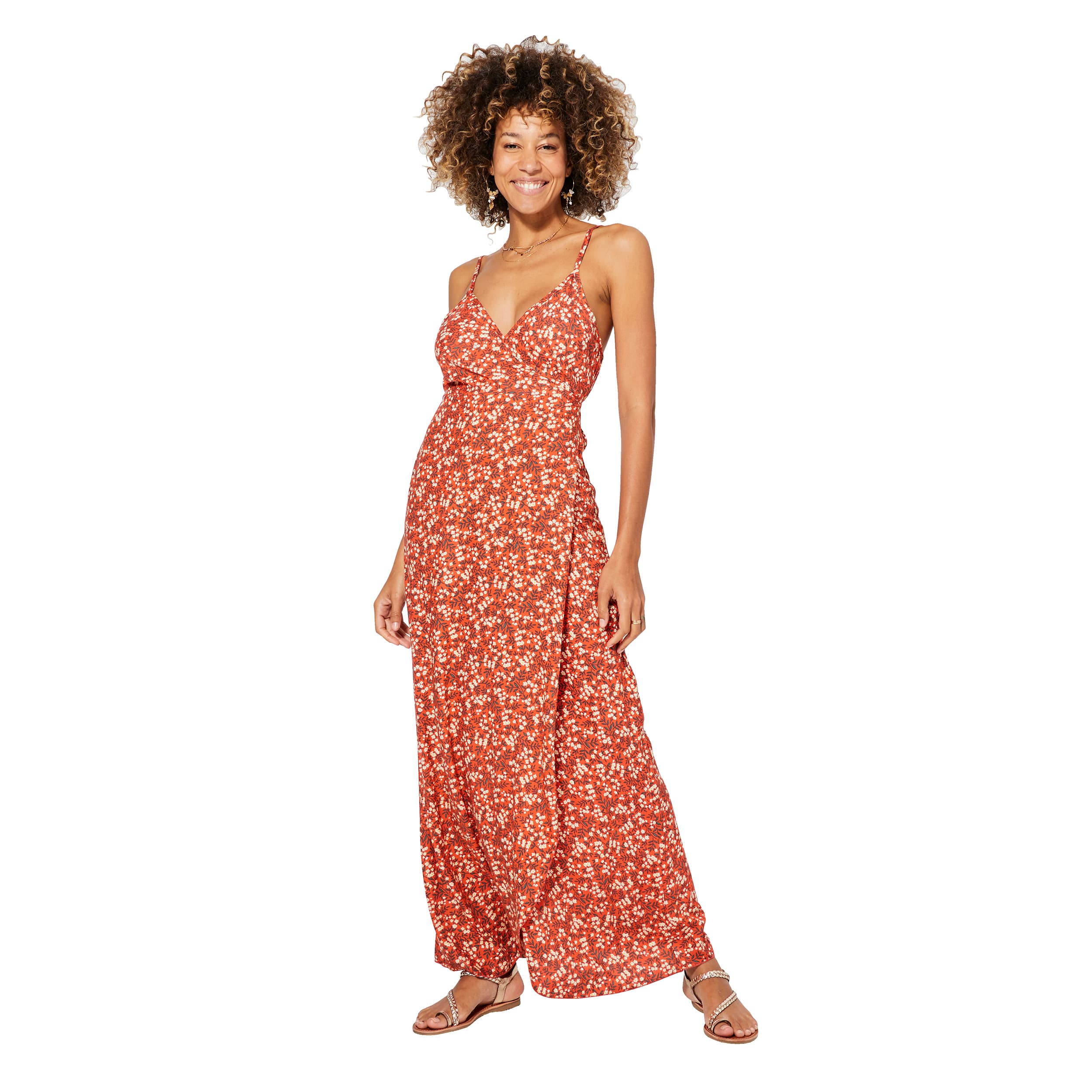 Robe été longue sans manches Maata - 100% viscose - Akoustik Online