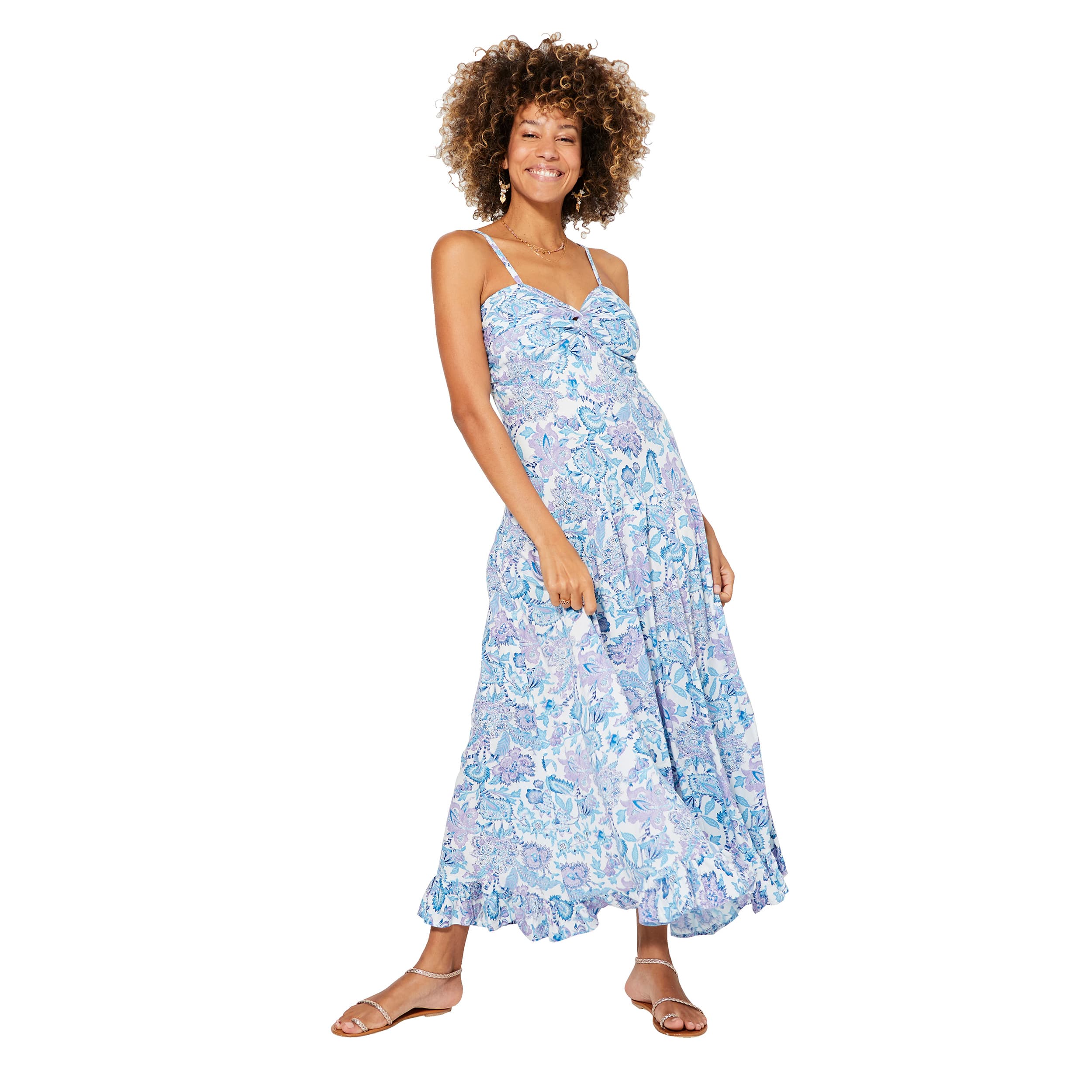 Robe été longue sans manches Salomon - 100% viscose - Akoustik Online