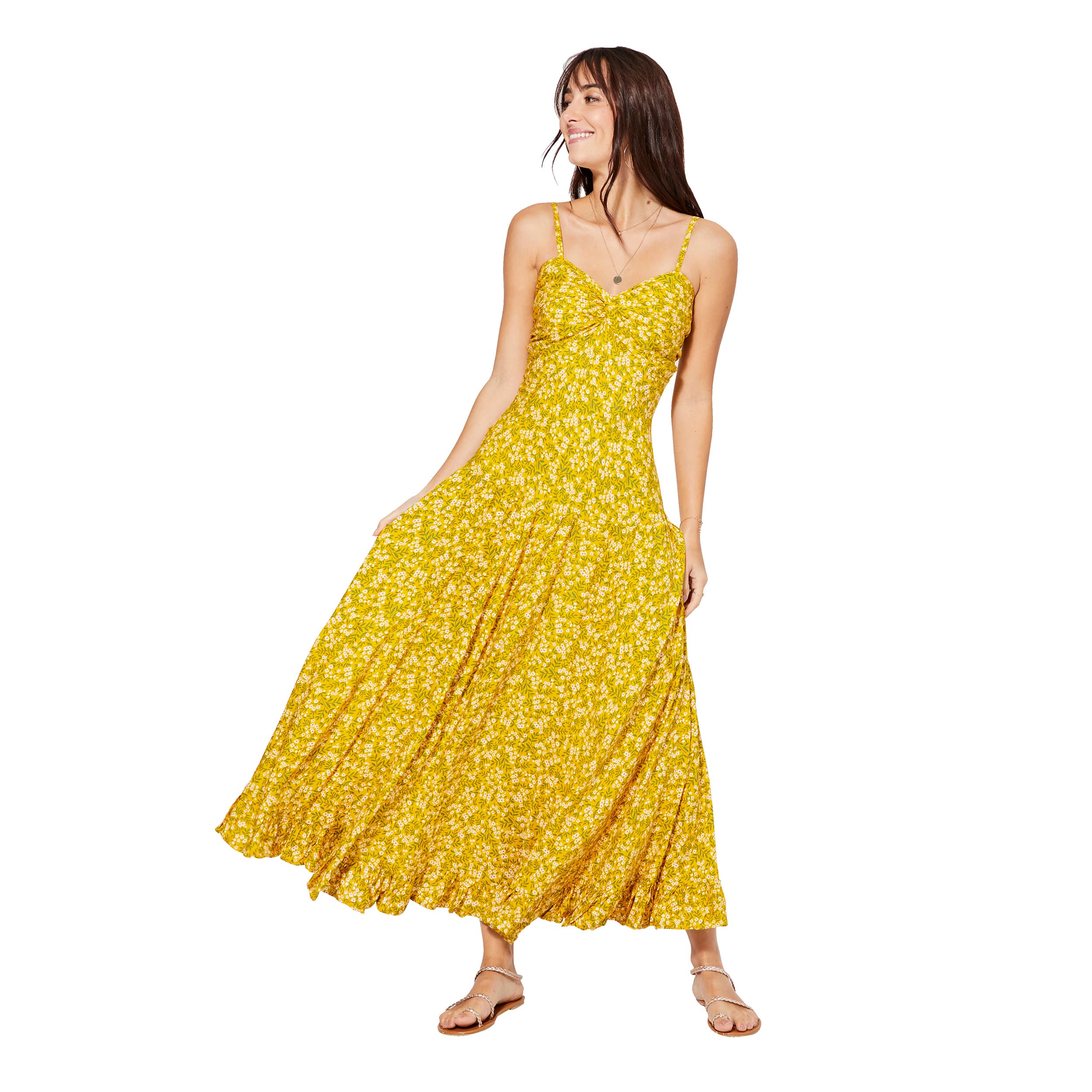 Robe été longue sans manches Martinho - 100% viscose - Akoustik Online