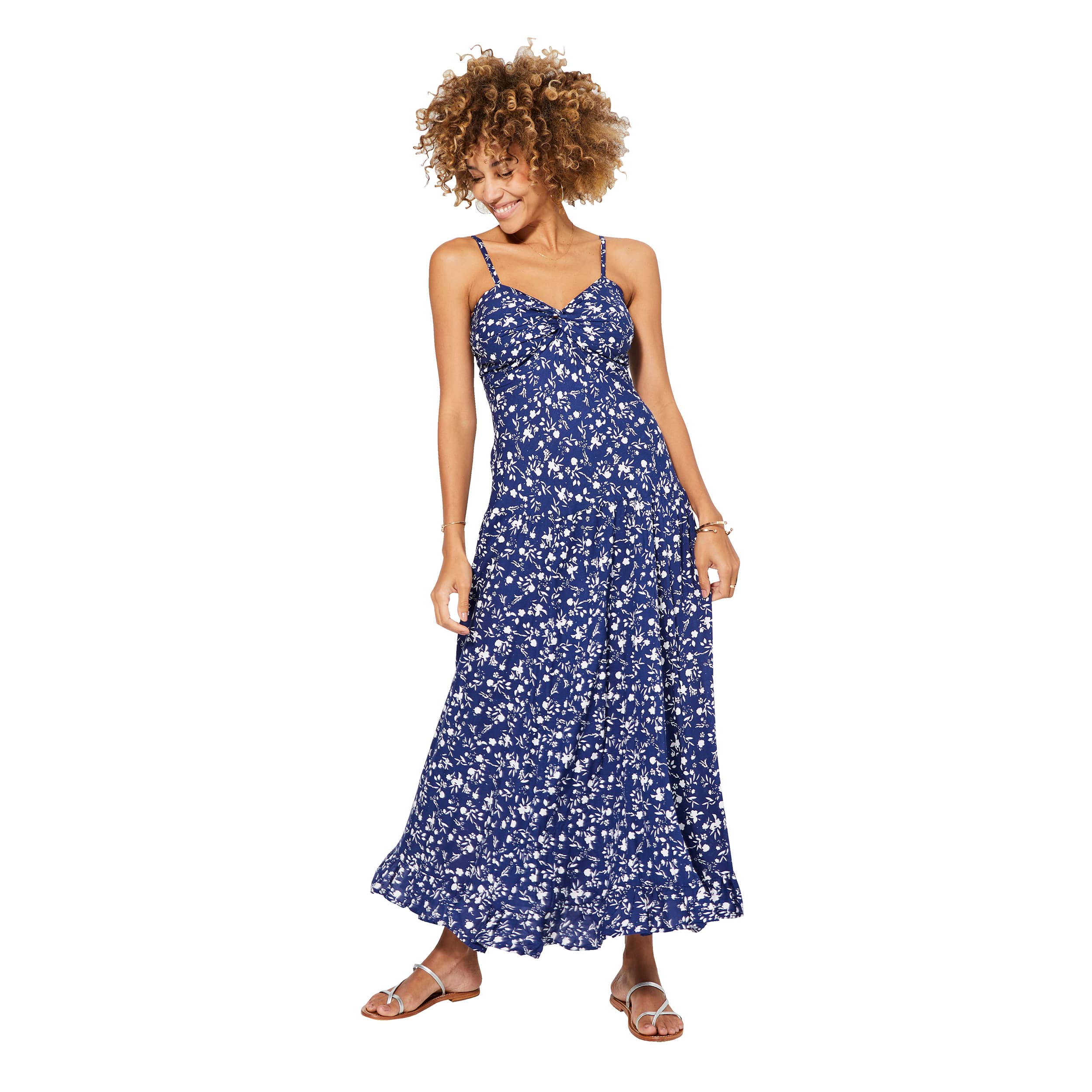 Robe été longue sans manches Maude - 100% viscose - Akoustik Online