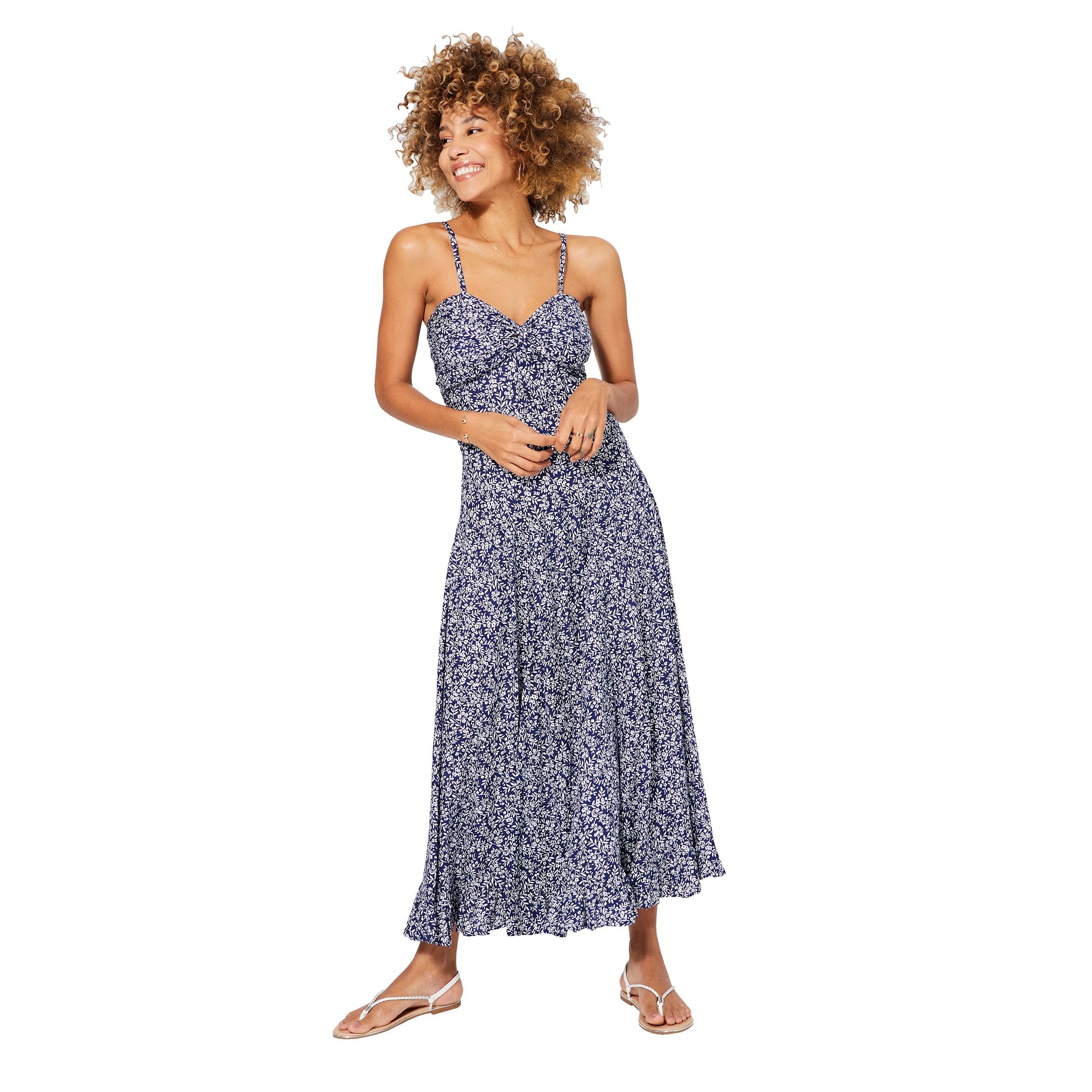 Robe été longue sans manches Alexy - 100% viscose - Akoustik Online