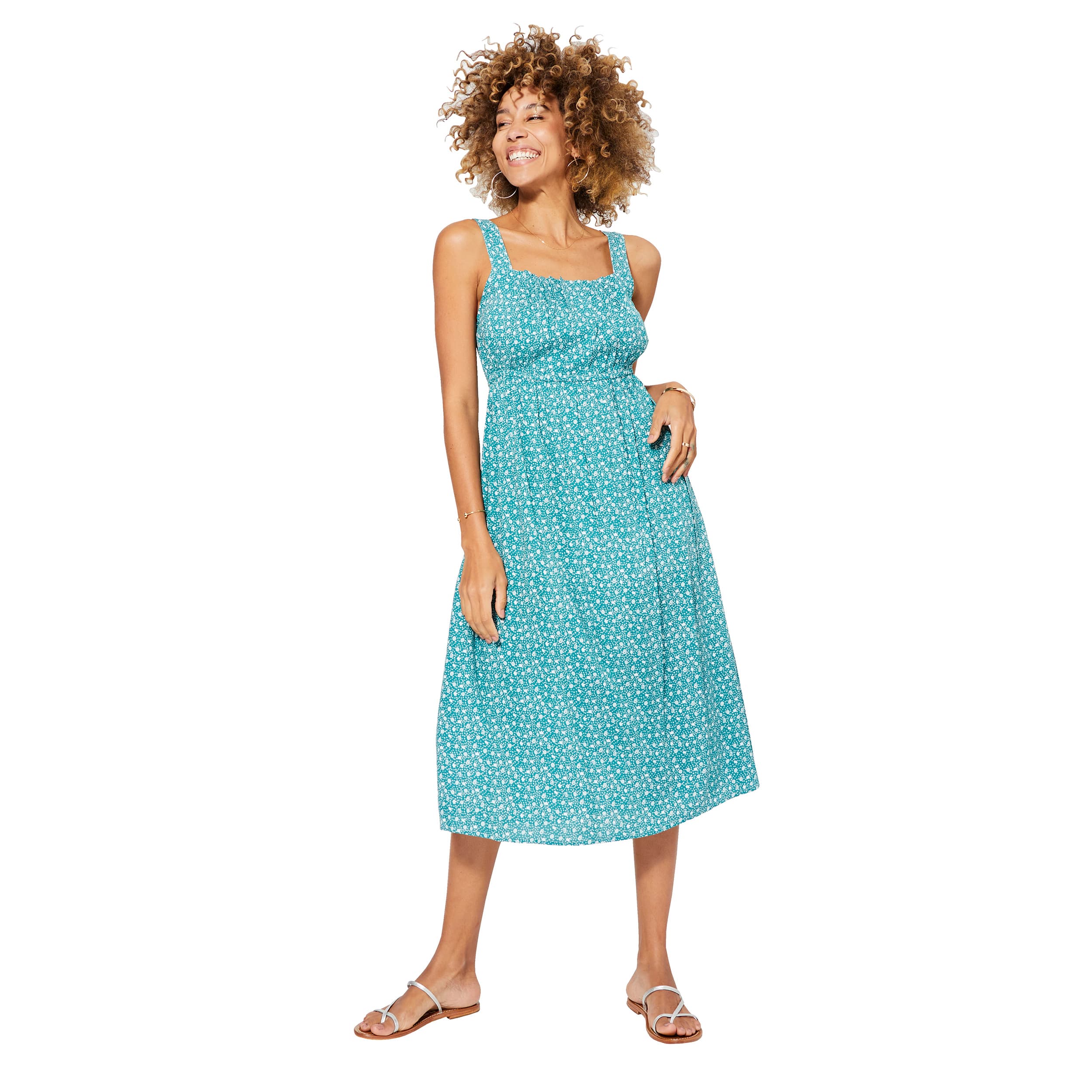 Robe été mi-longue sans manches Alfonsina - Akoustik Online