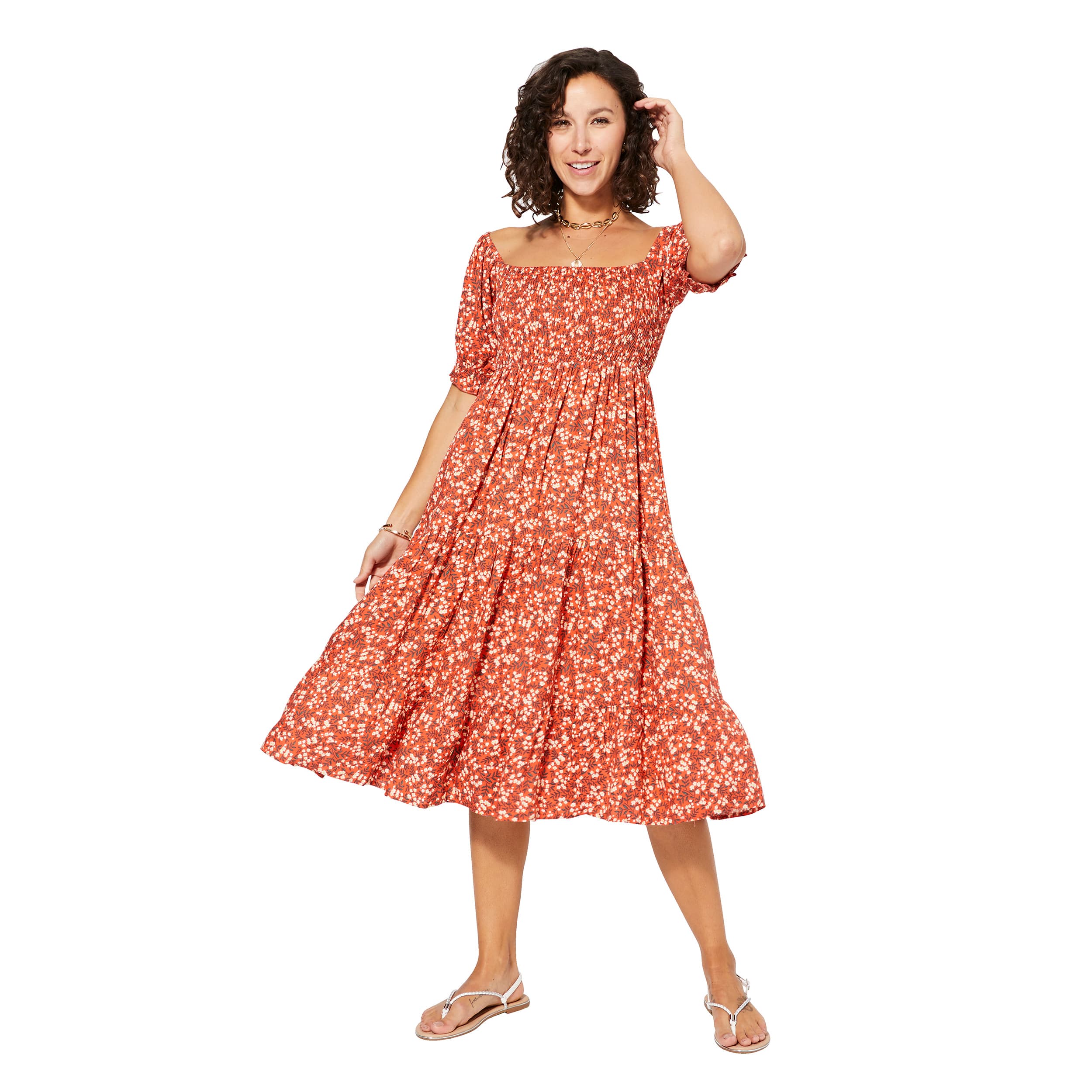 Robe été mi-longue manches courtes Dayo - Akoustik Online