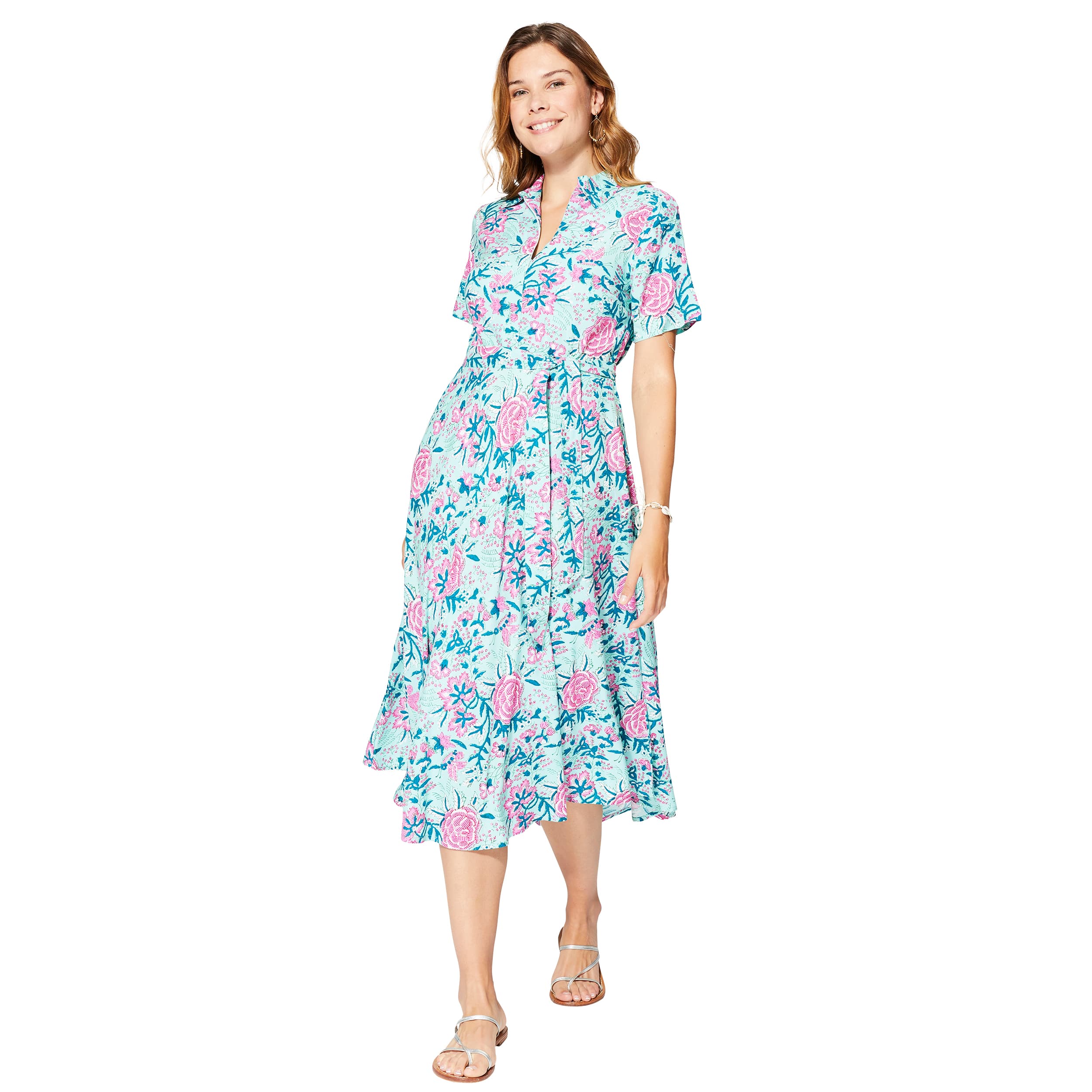 Robe été mi-longue manches courtes Gyneth - Akoustik Online