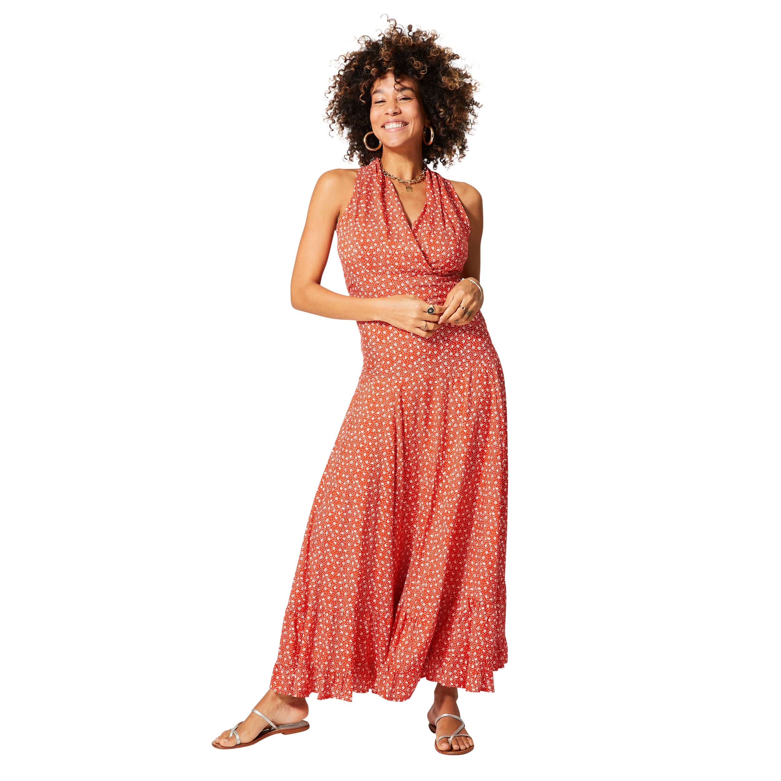 Robe été longue sans manches Giffard - 100% viscose - Akoustik Online