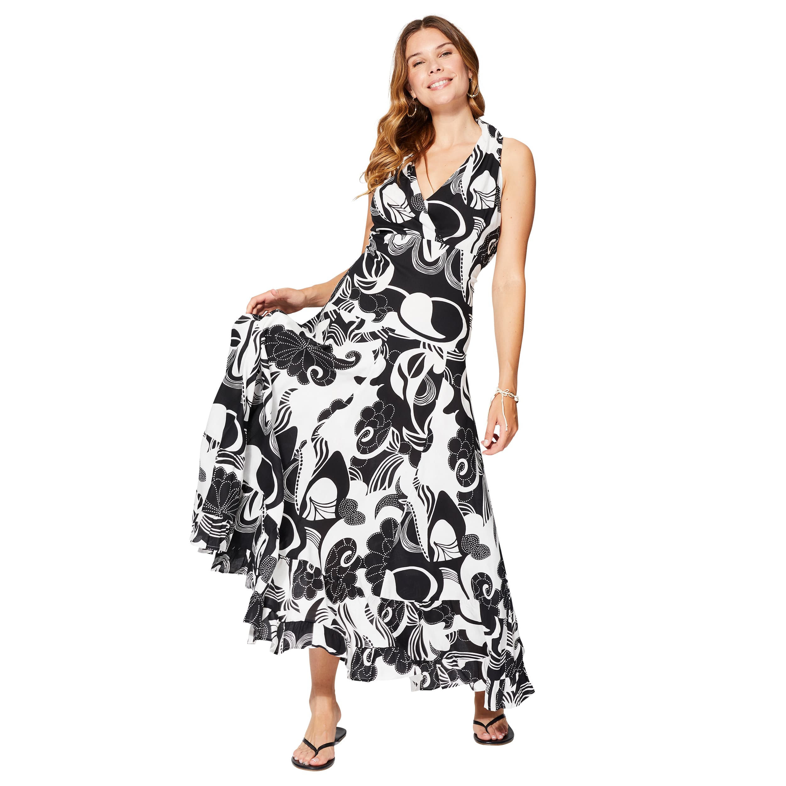 Robe été longue sans manches Bethan - 100% viscose - Akoustik Online