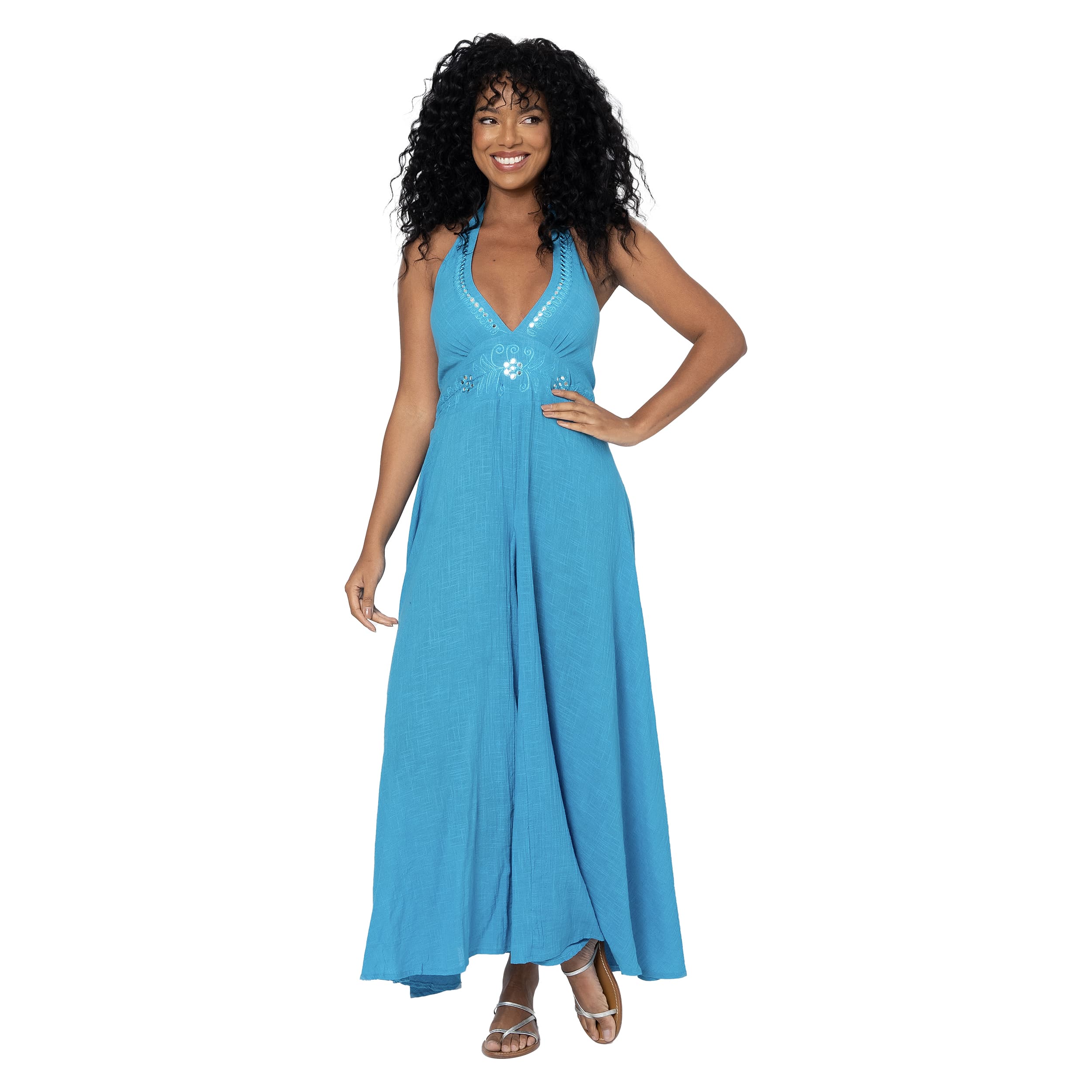 Combinaison été longue sans manches Shlomo - bleu - Akoustik Online