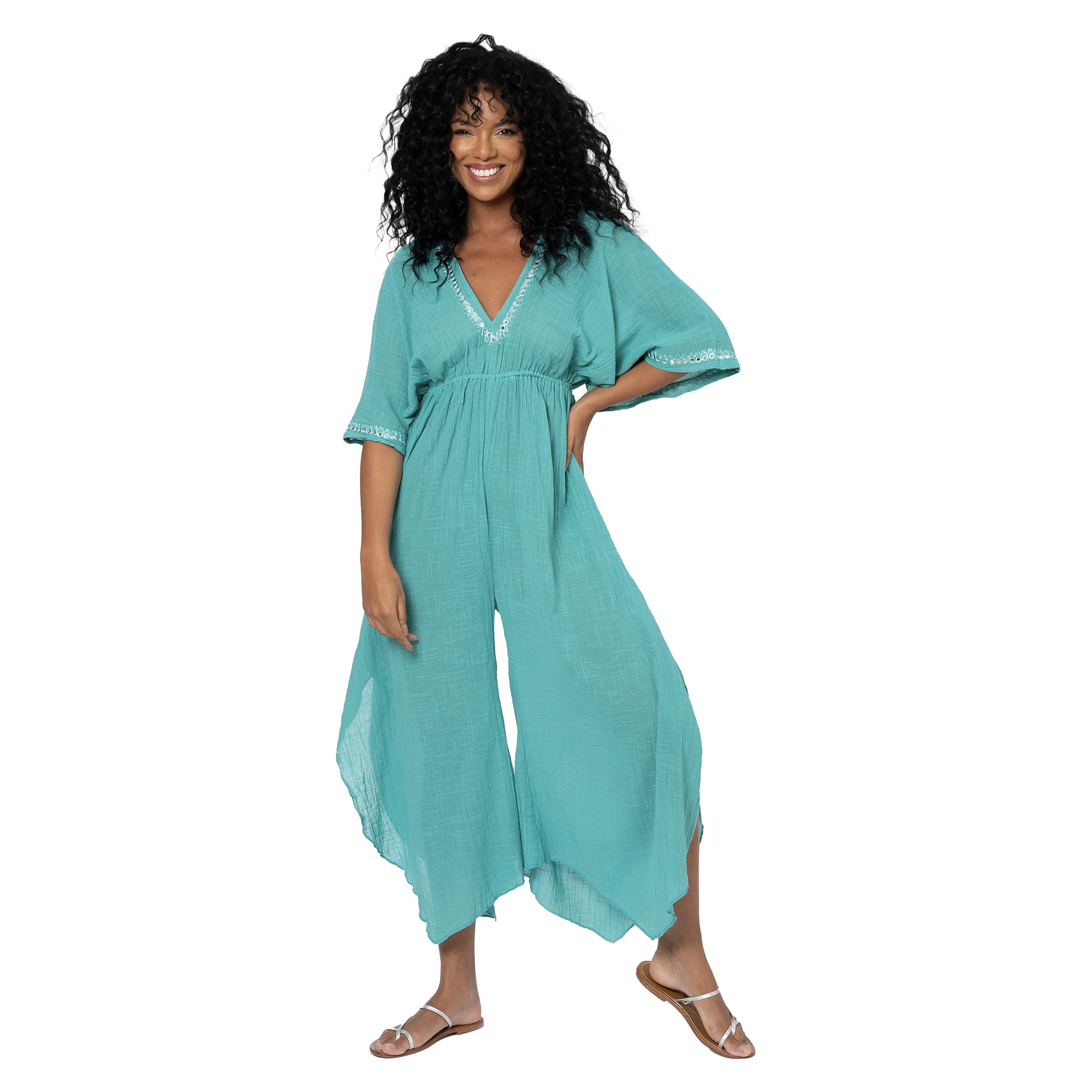 Combinaison été longue manches 3/4 Marsaili - vert - Akoustik Online