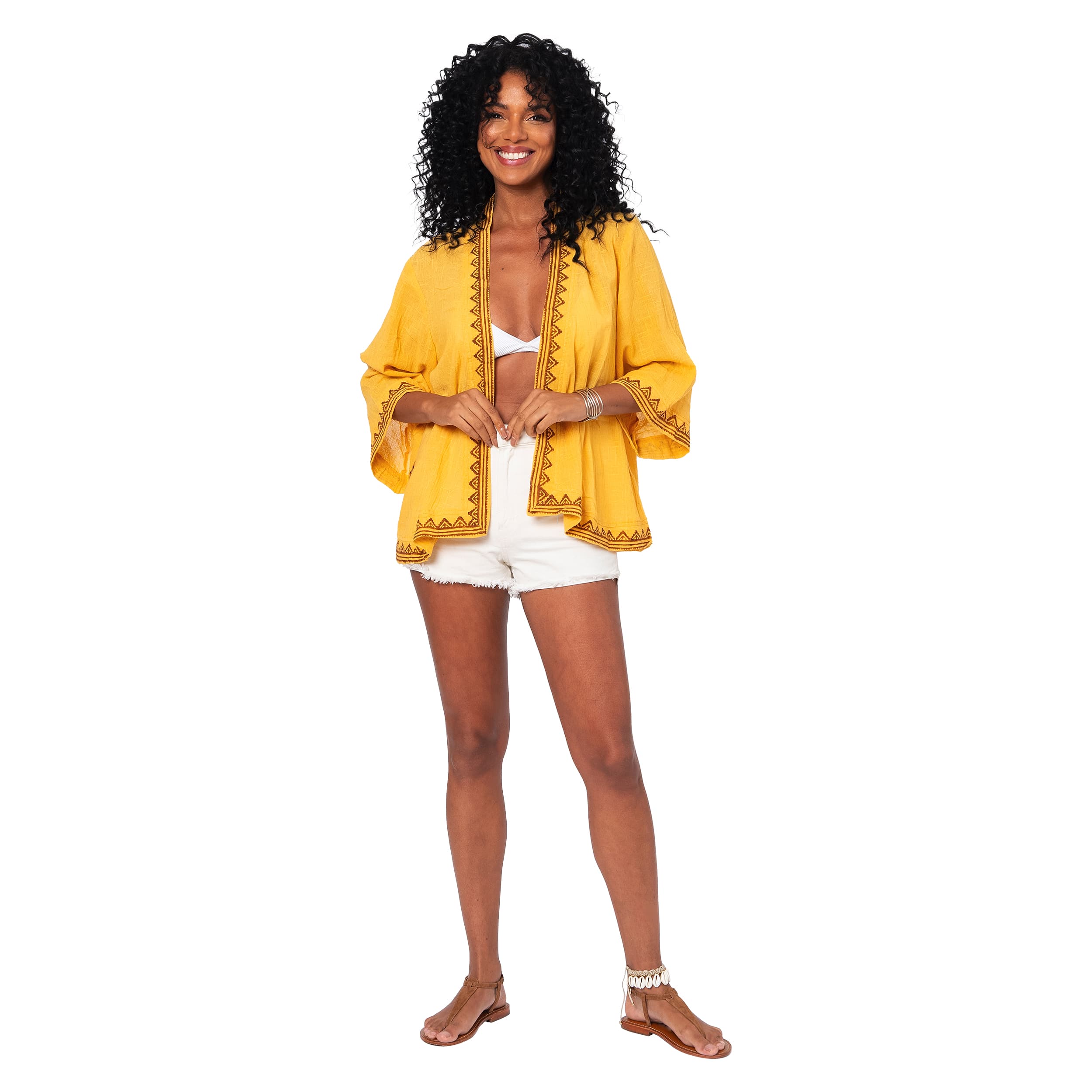 Kimono été court manches 3/4 Junior - 100% coton - Akoustik Online