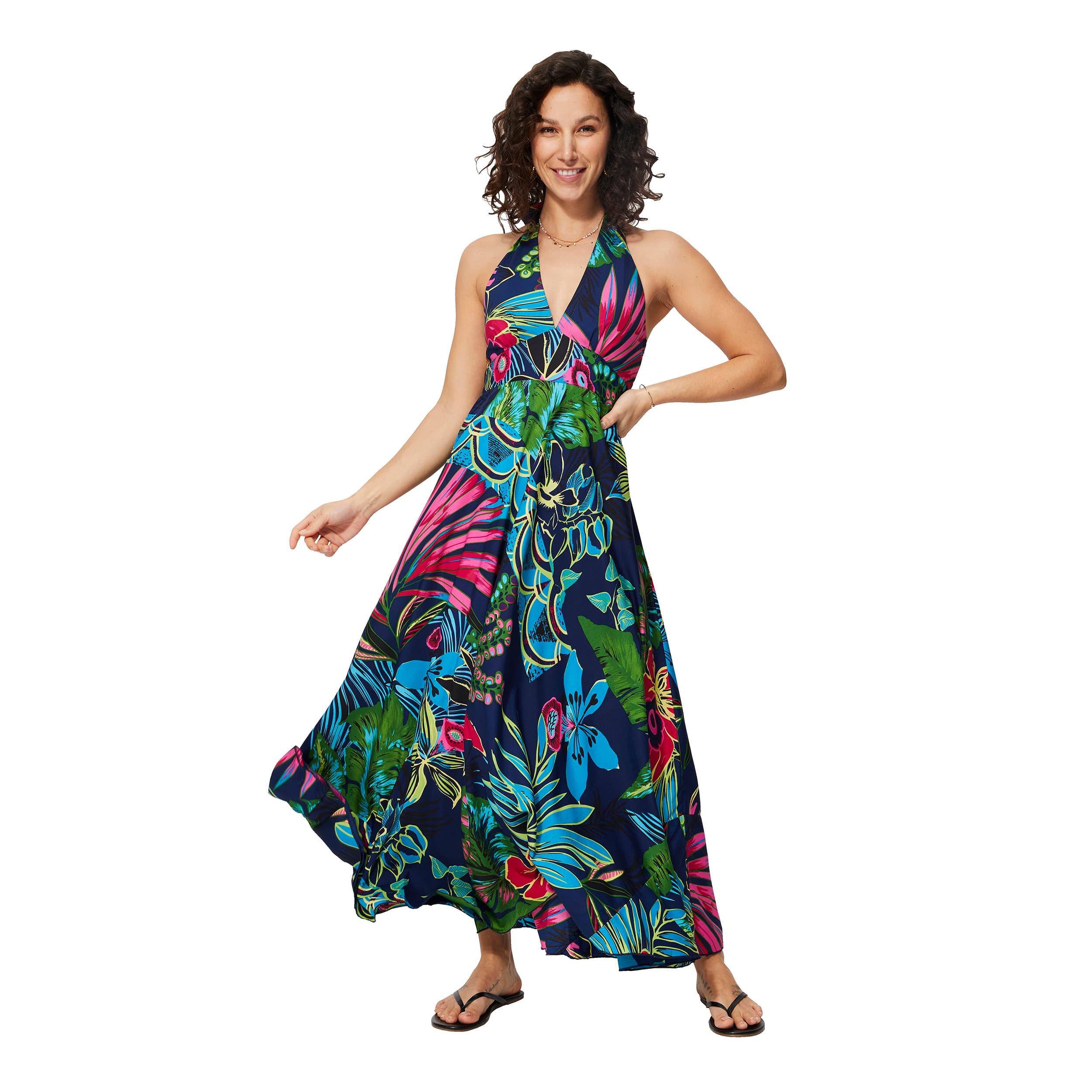 Robe été longue sans manches Eber - 100% polyester - Akoustik Online