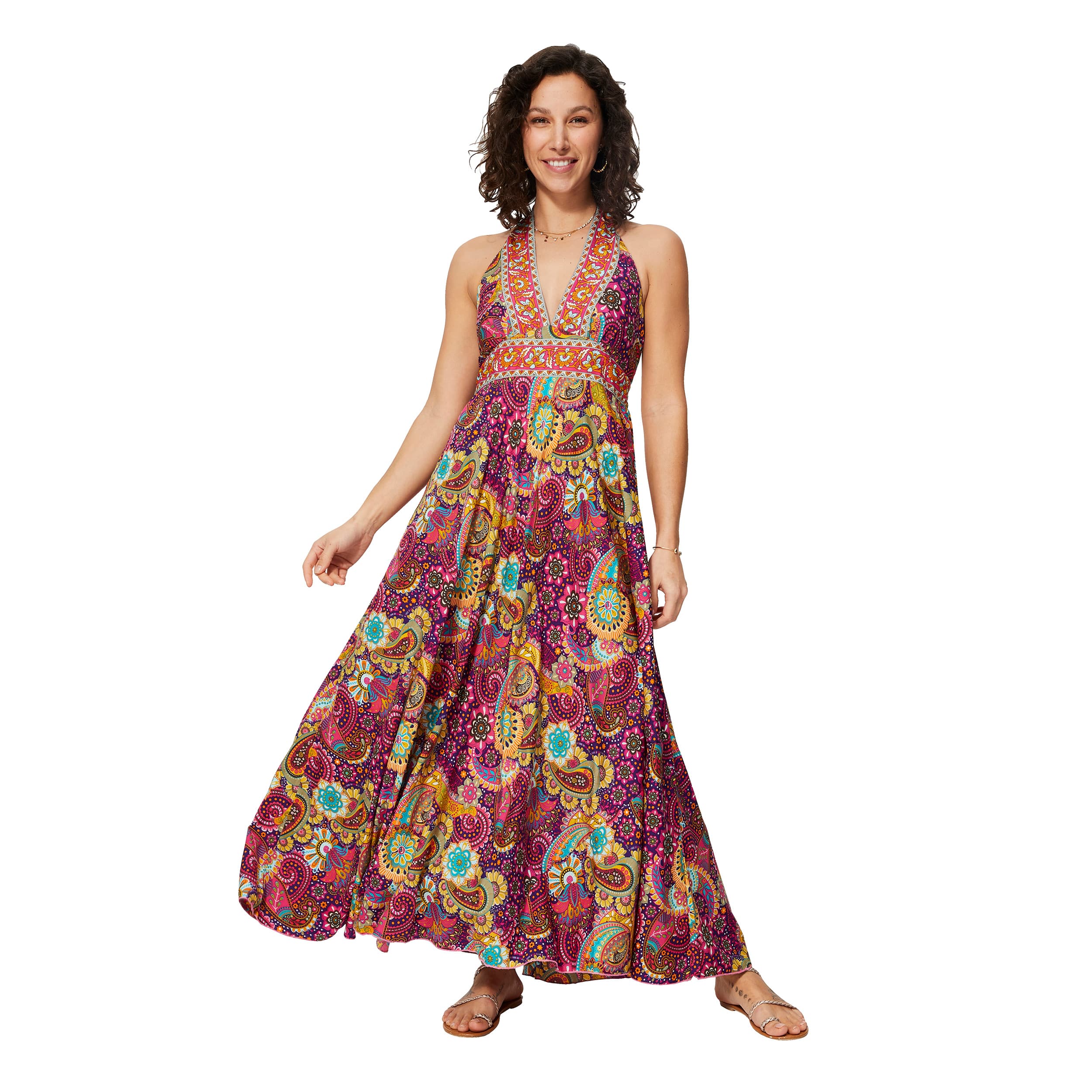 Robe été longue sans manches Araceli - Akoustik Online
