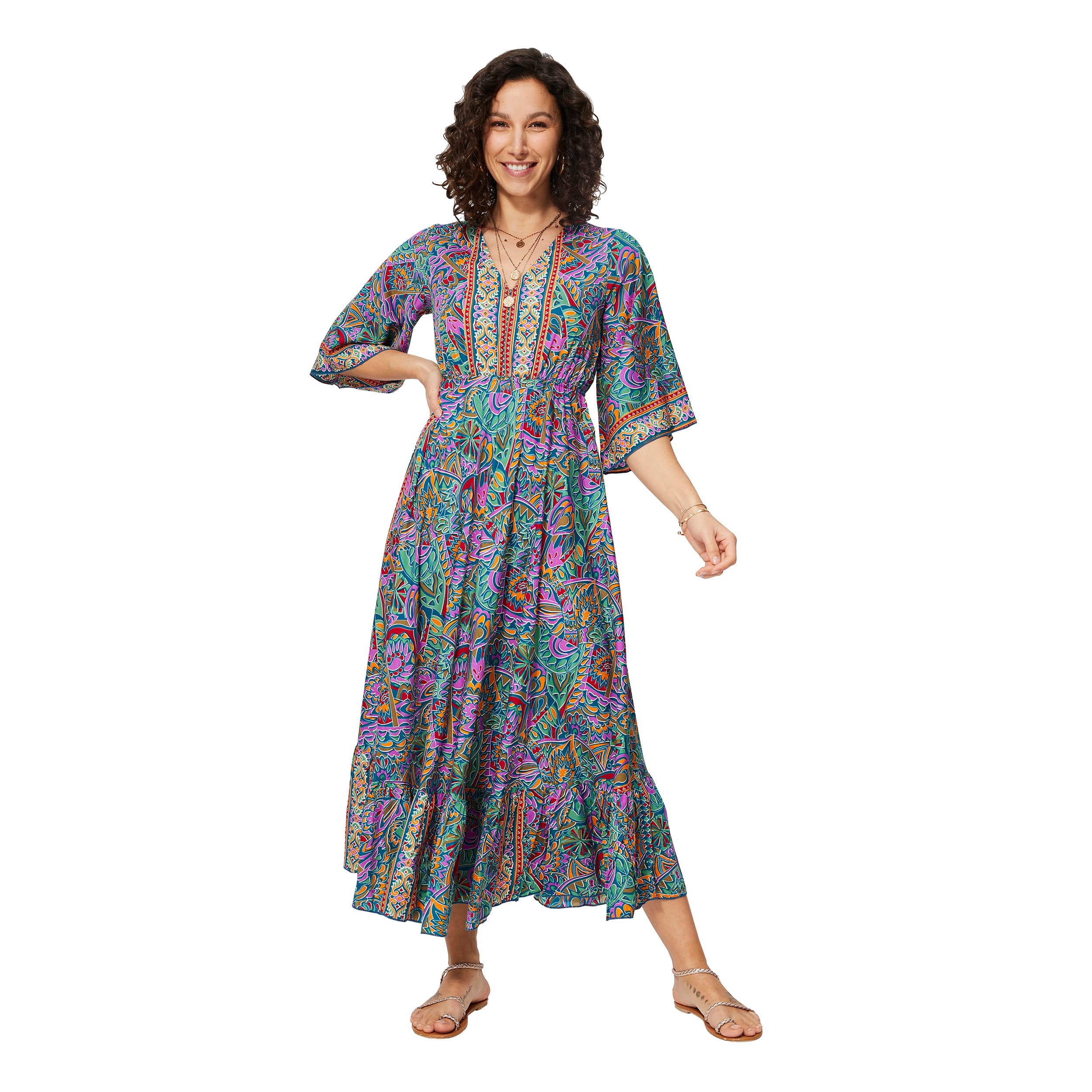 Robe été longue manches 3/4 Alpin - 100% polyester - Akoustik Online