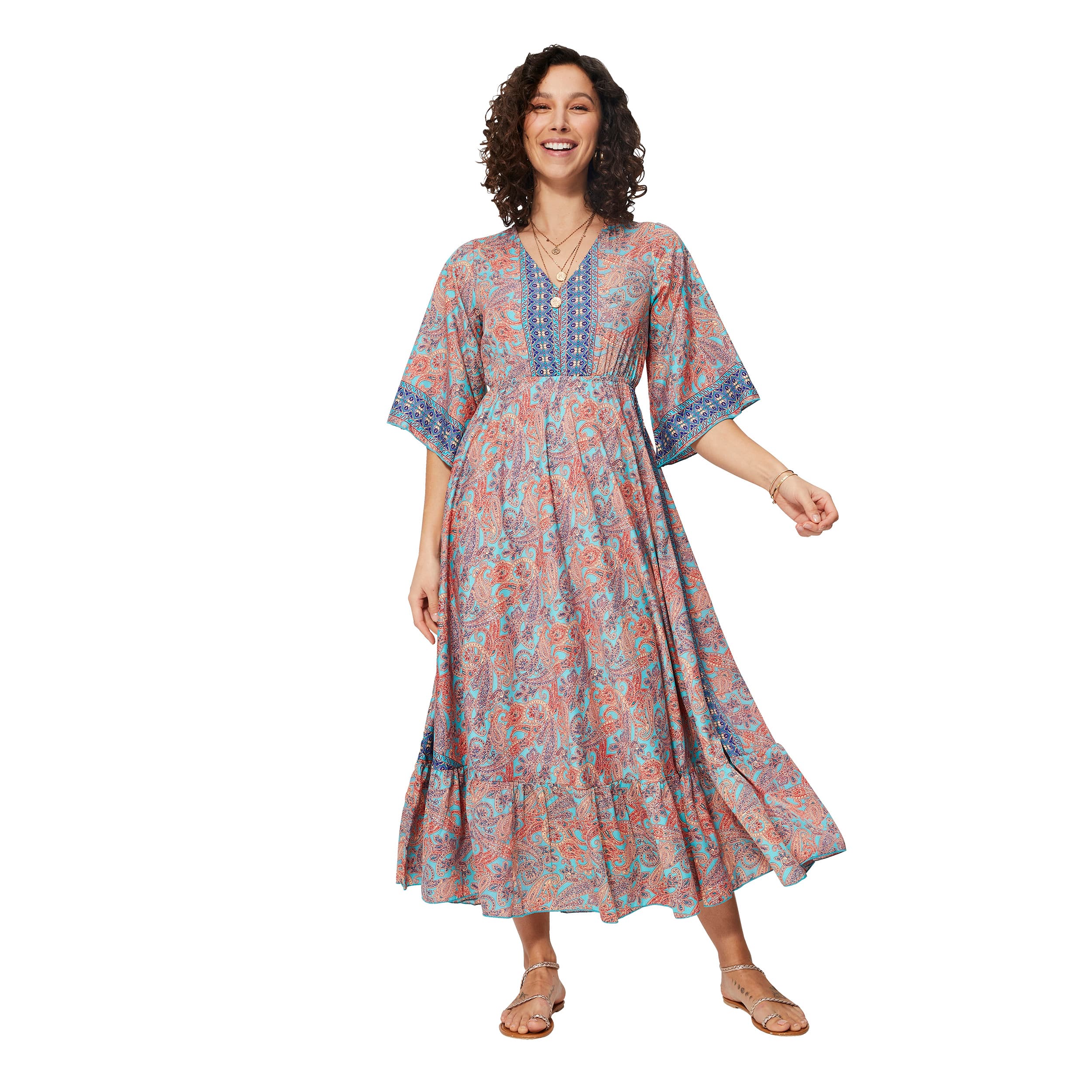 Robe été longue manches 3/4 Einrí - 100% polyester - Akoustik Online