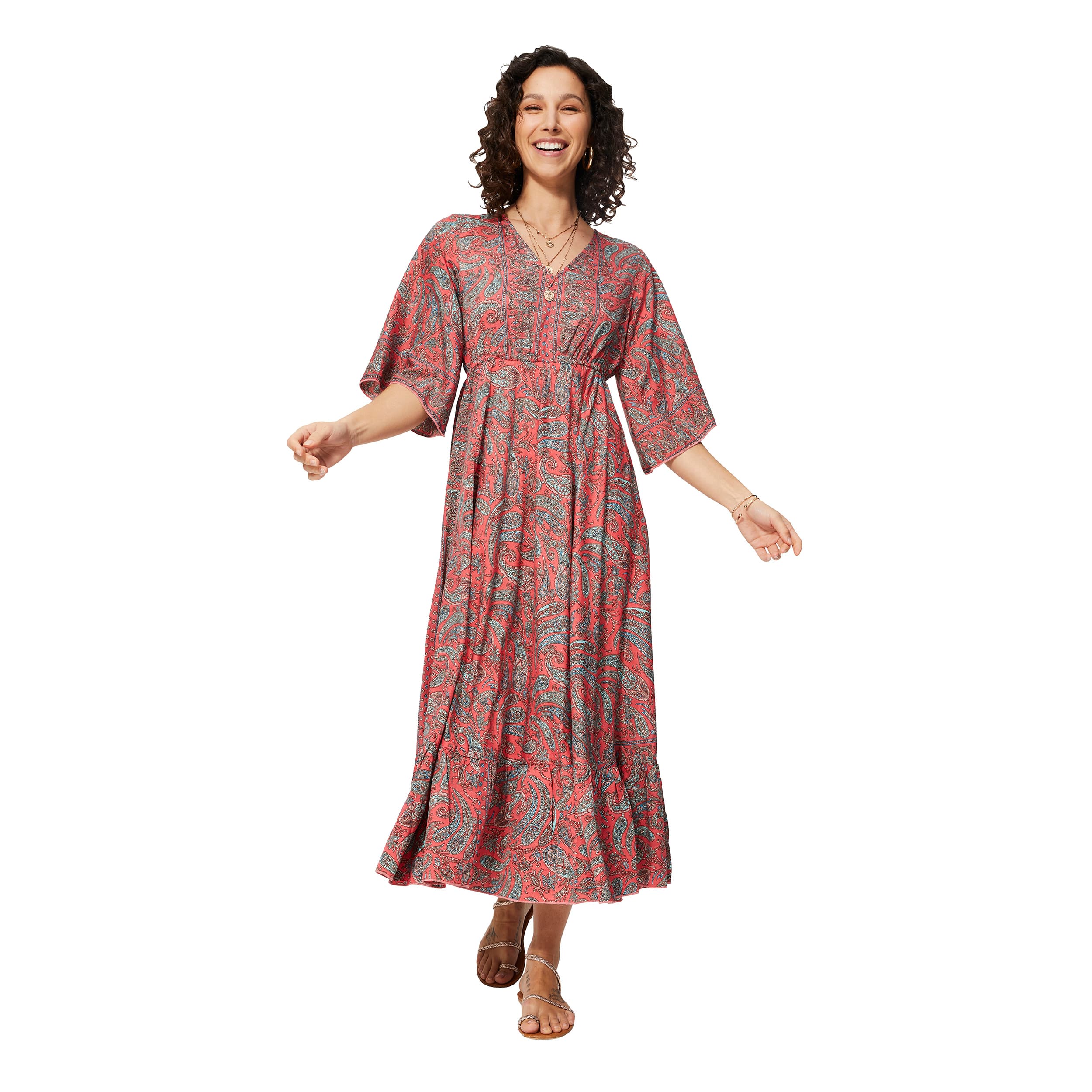 Robe été longue manches 3/4 Ekin - 100% polyester - Akoustik Online
