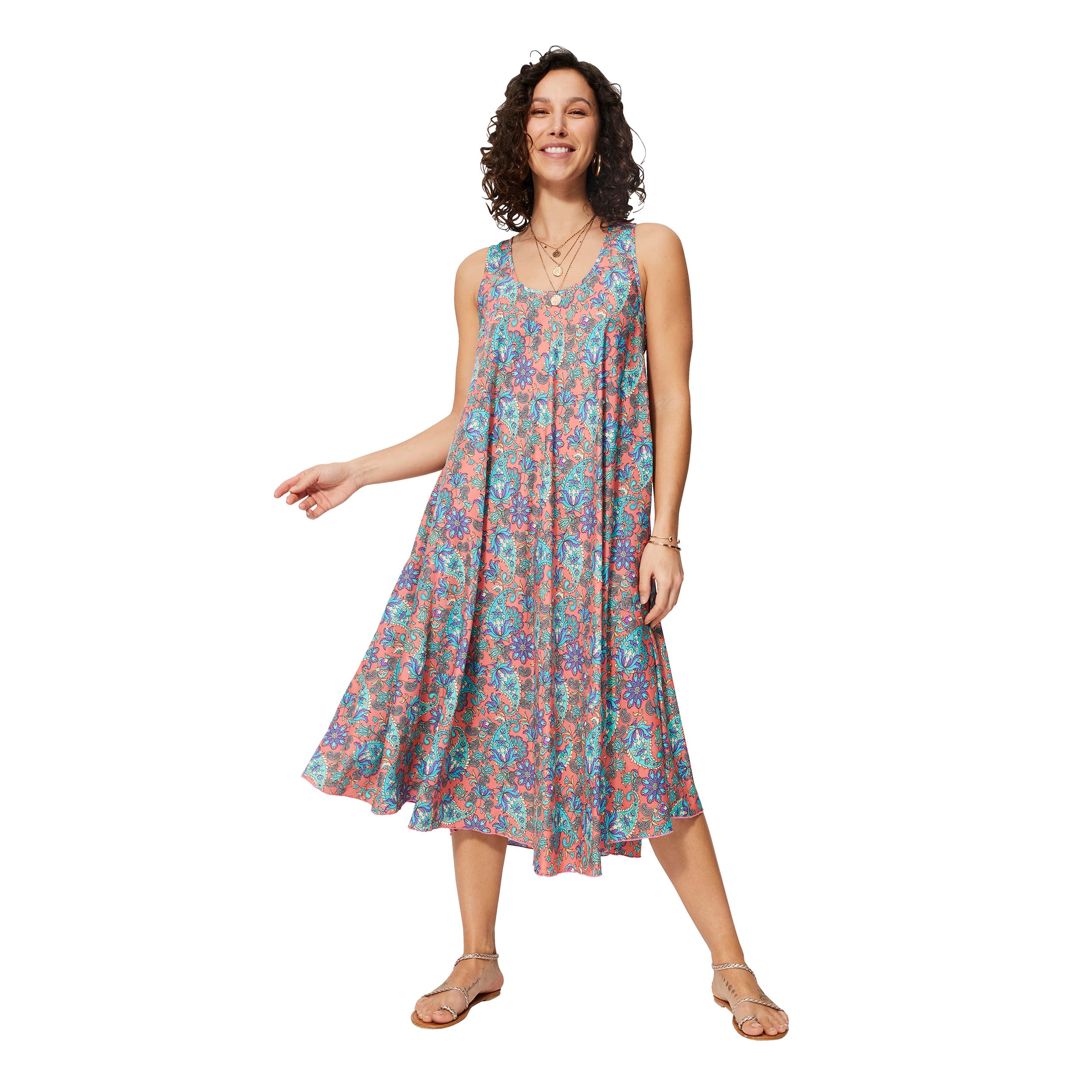 Robe été mi-longue sans manches Eliza - Akoustik Online