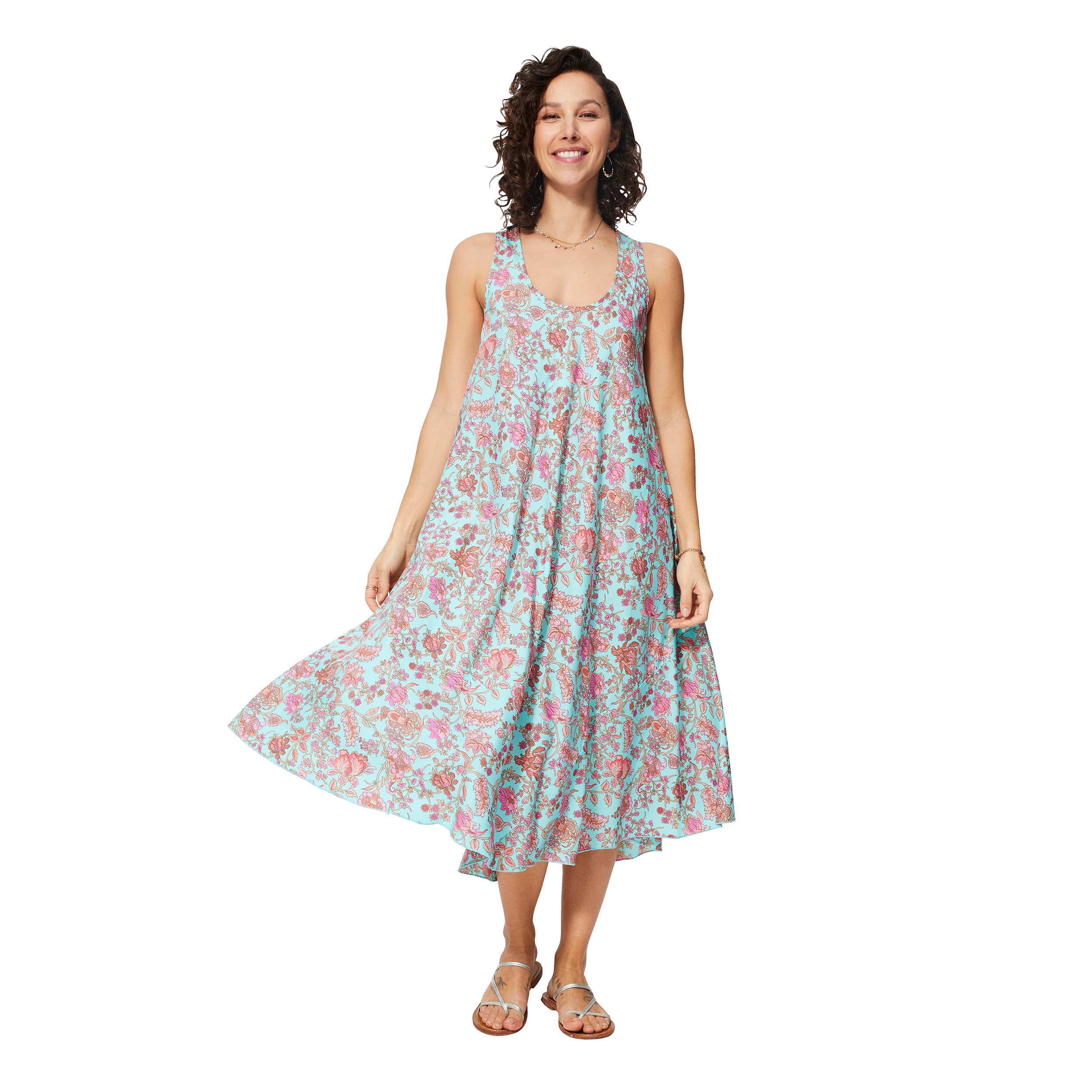 Robe été mi-longue sans manches Adrienne - Akoustik Online