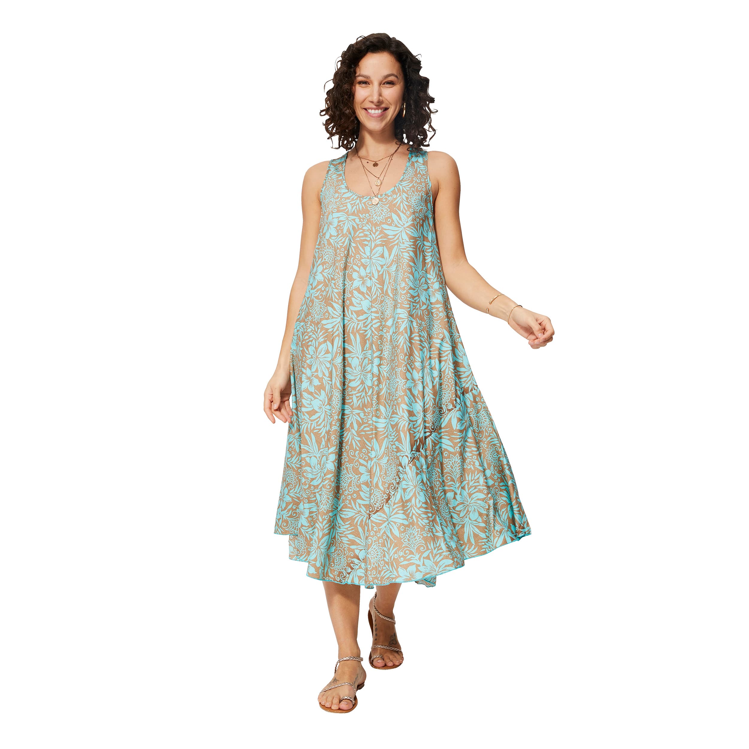 Robe été mi-longue sans manches Bergliot - Akoustik Online