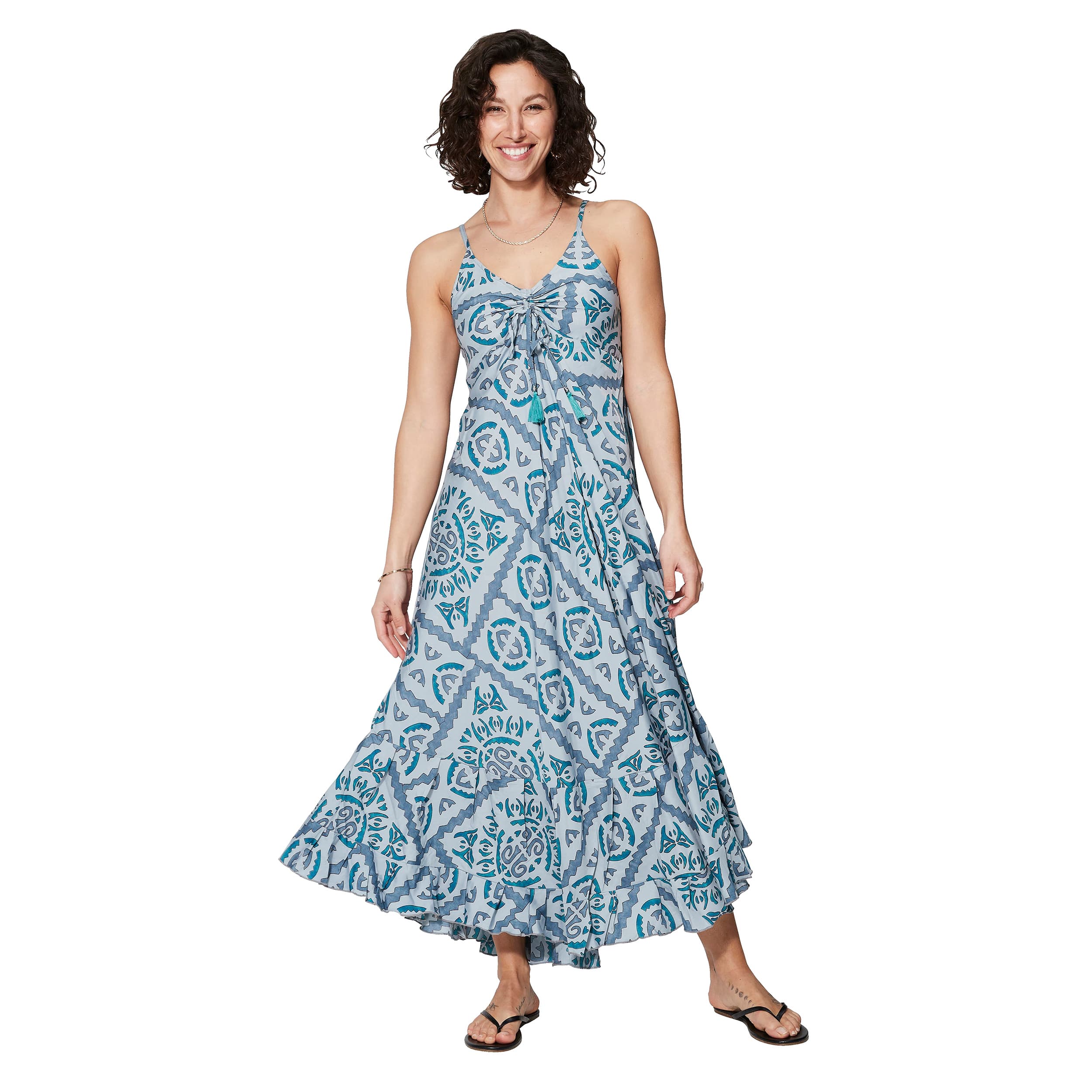 Robe été longue sans manches Emmet - 100% polyester - Akoustik Online