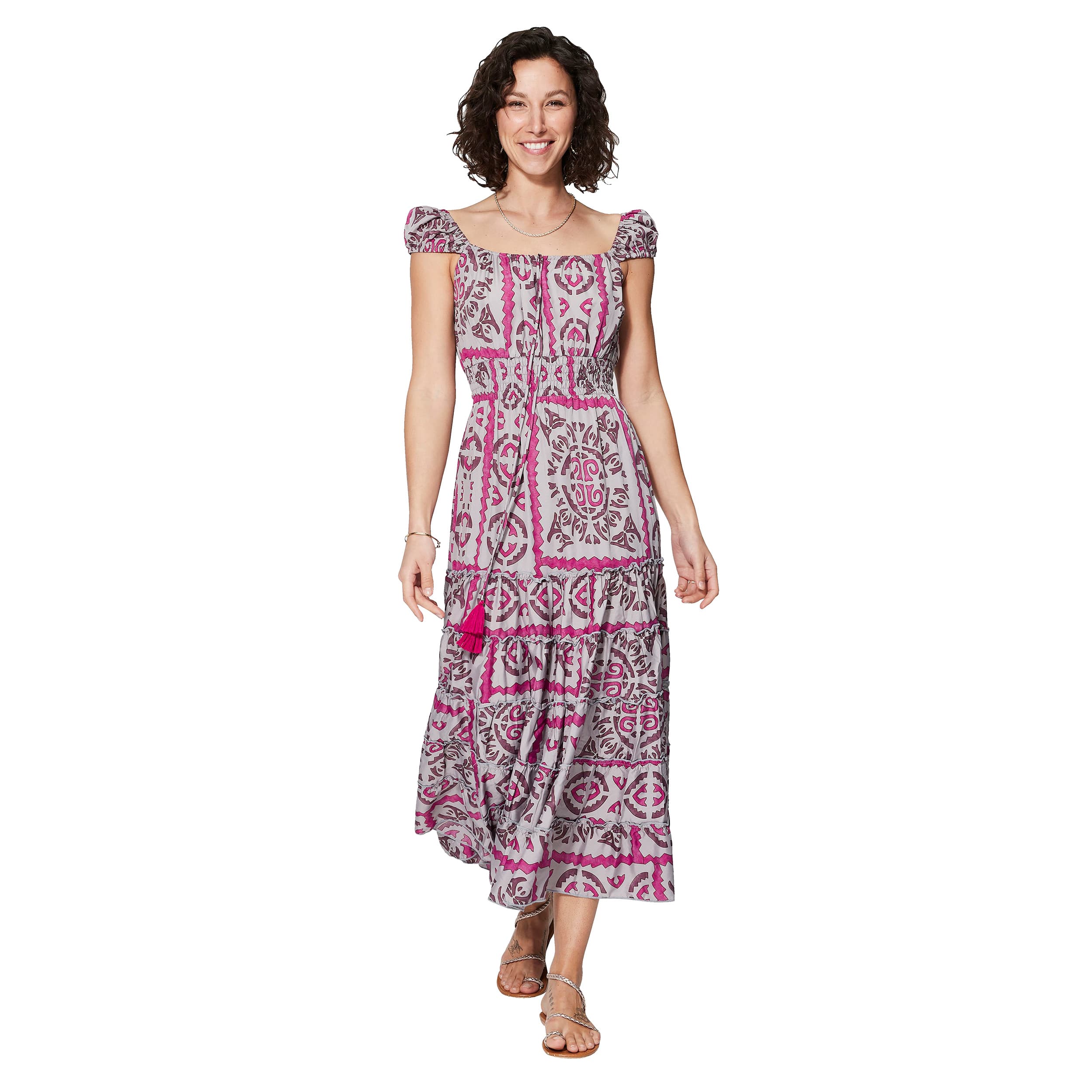 Robe été longue sans manches Iefan - 100% polyester - Akoustik Online