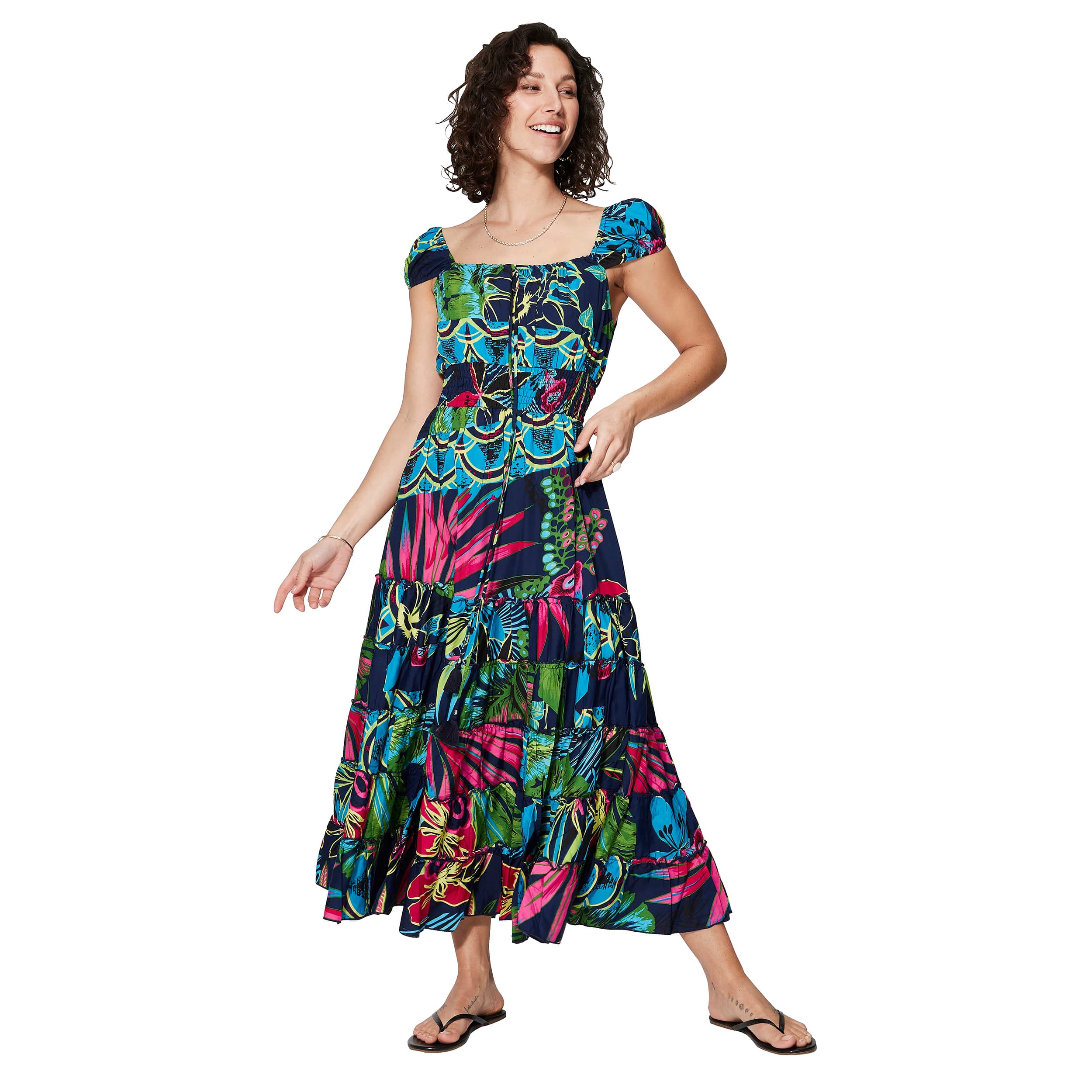 Robe été longue sans manches Eren - 100% polyester - Akoustik Online
