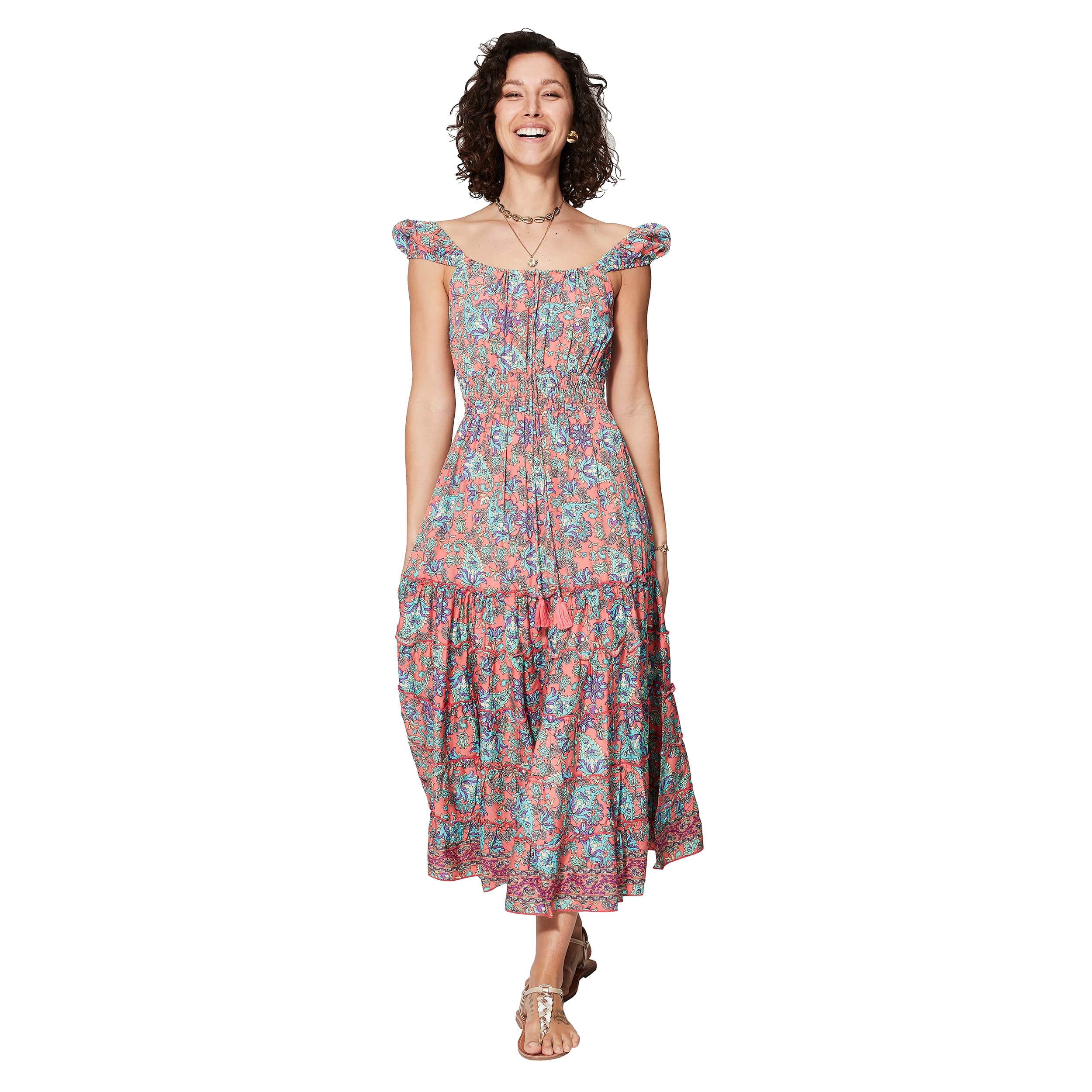 Robe été longue sans manches Siôn - 100% polyester - Akoustik Online