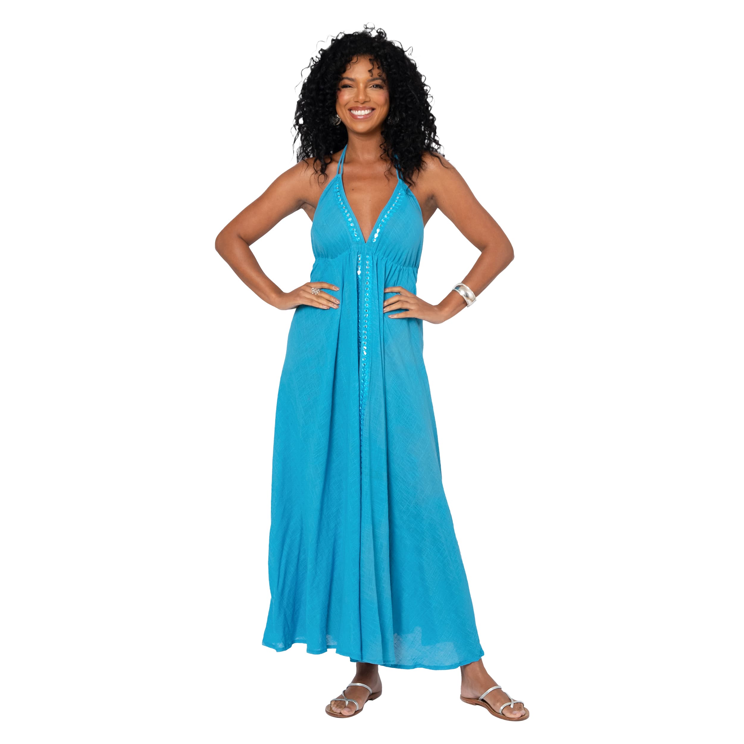 Robe été longue sans manches Martyn - 100% coton - Akoustik Online