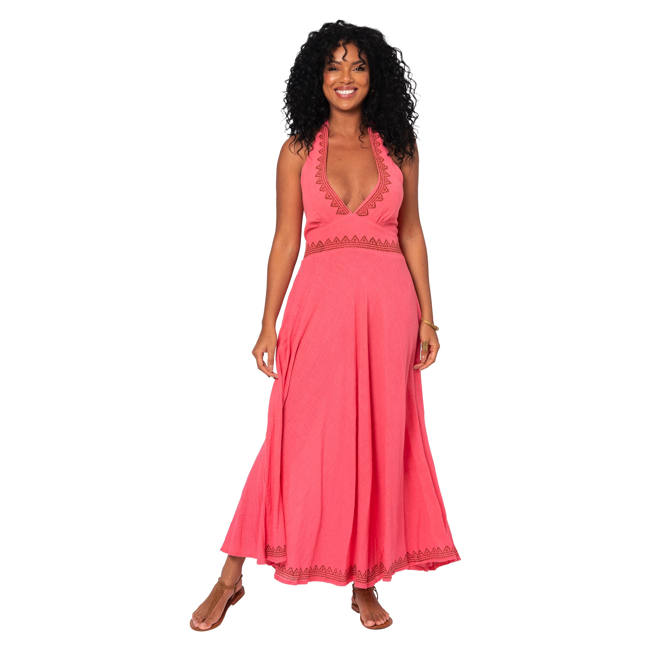 Robe été longue sans manches Gennady - 100% coton - Akoustik Online