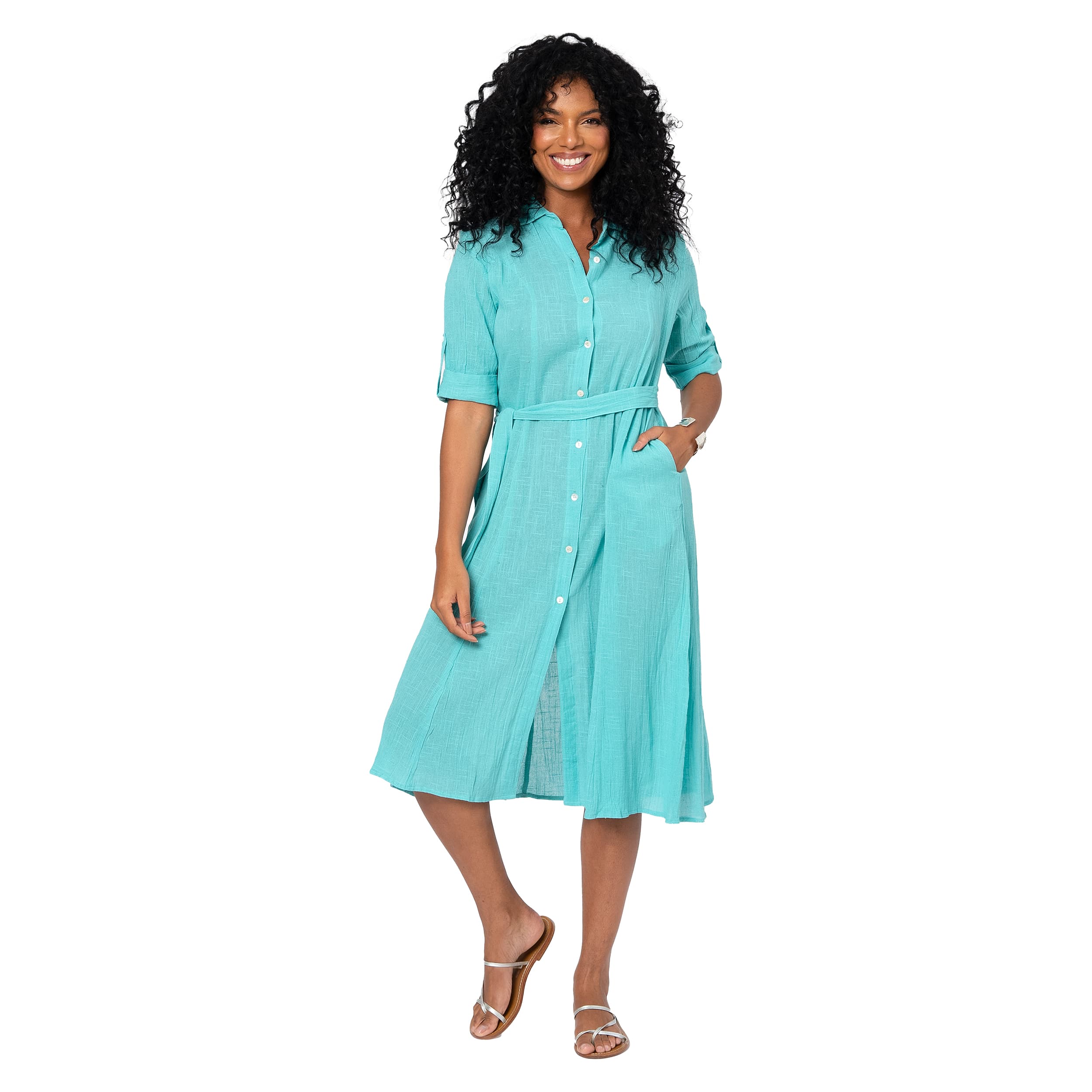 Robe été mi-longue manches courtes Eusebio - Akoustik Online