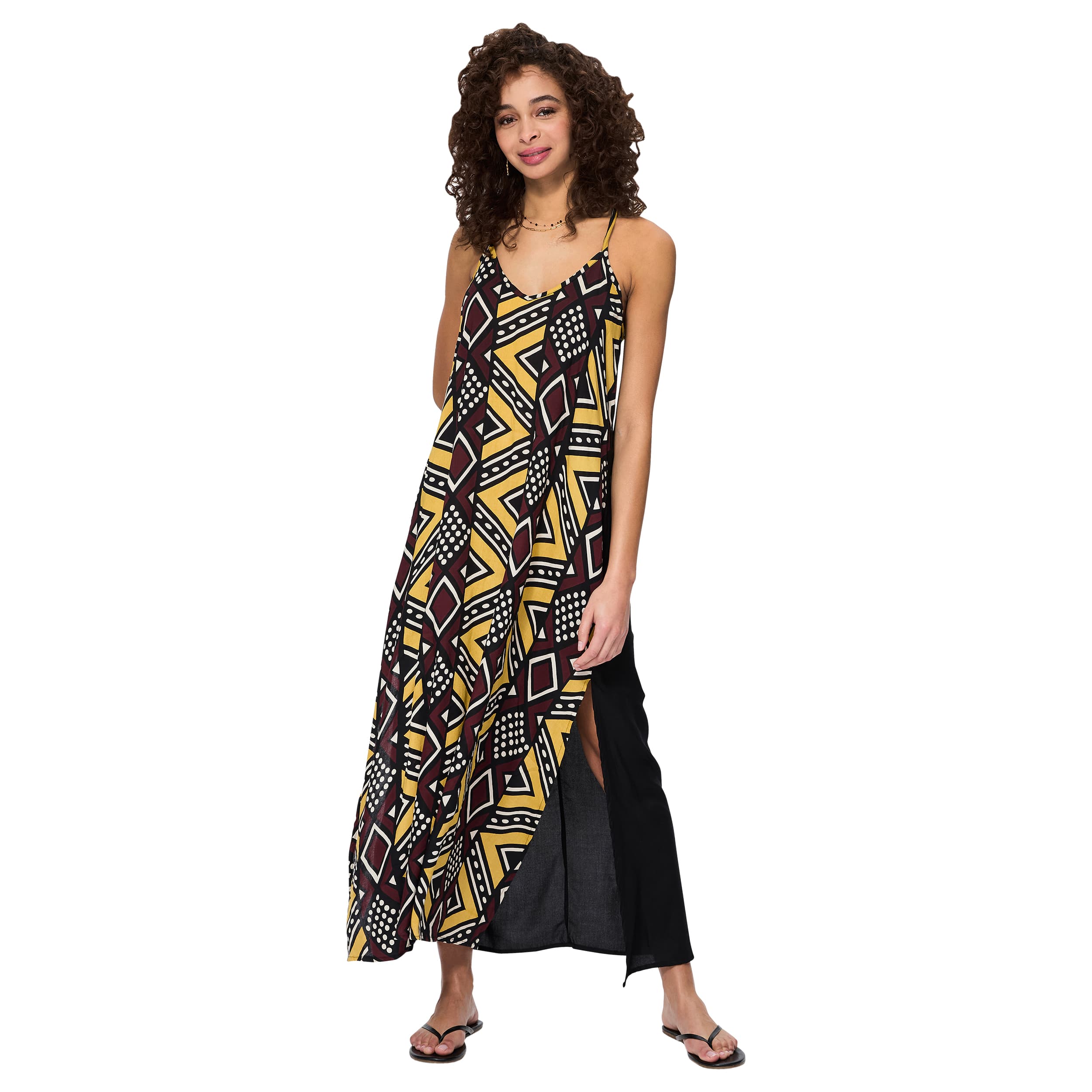 Robe été longue sans manches Charna - 100% rayonne - Akoustik Online