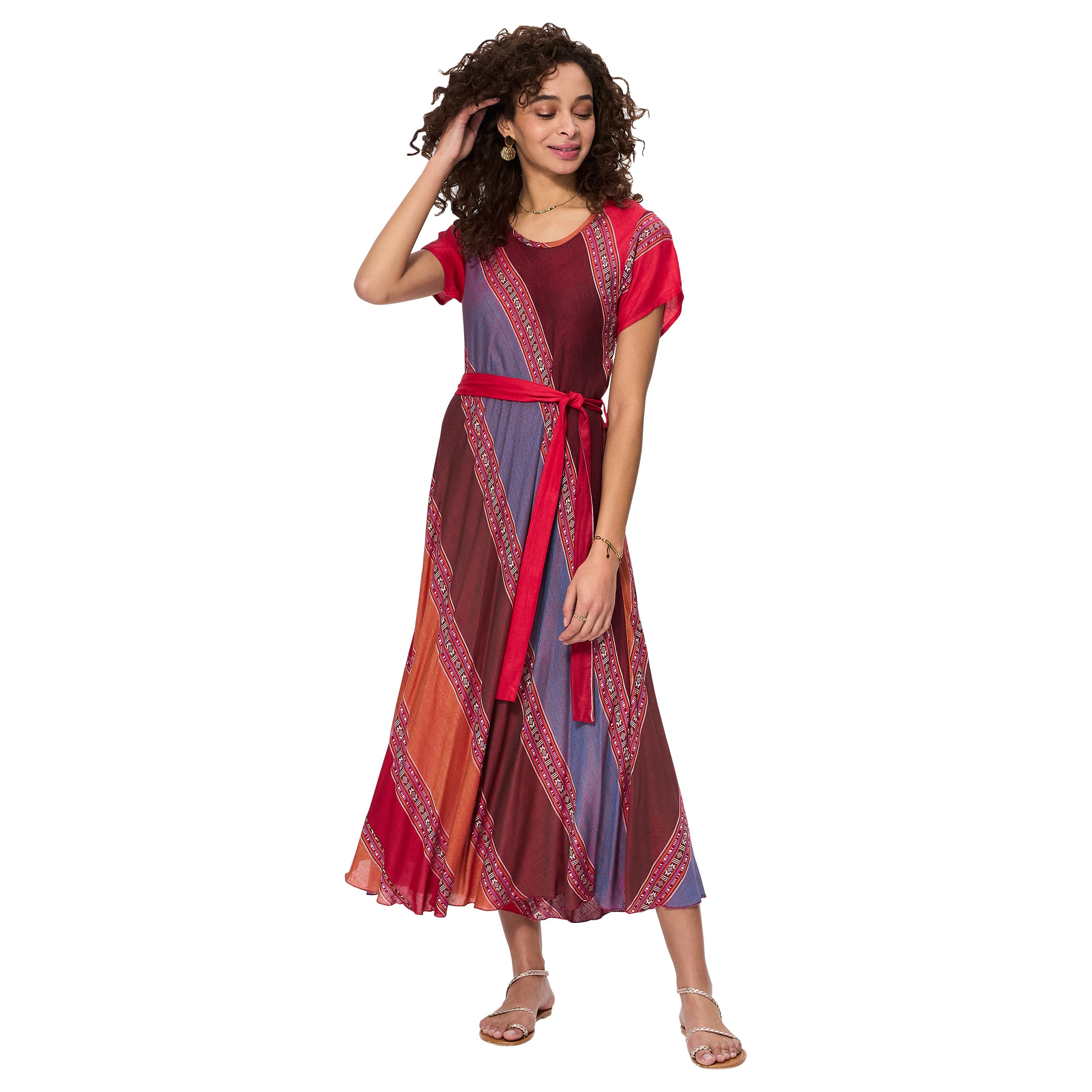 Robe été longue manches courtes Teuvo - 100% rayonne - Akoustik Online