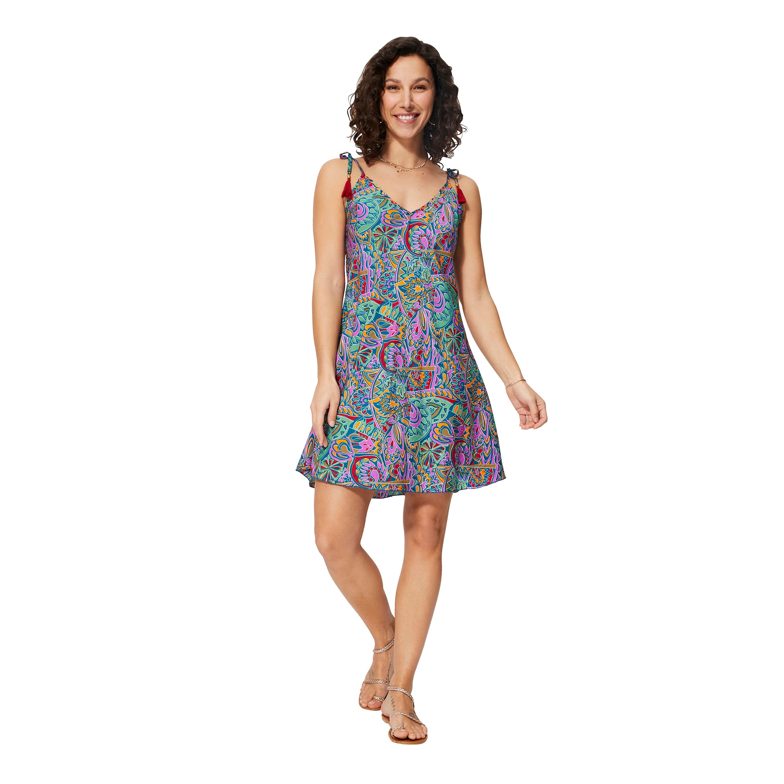 Robe été courte sans manches Aludra - 100% polyester - Akoustik Online