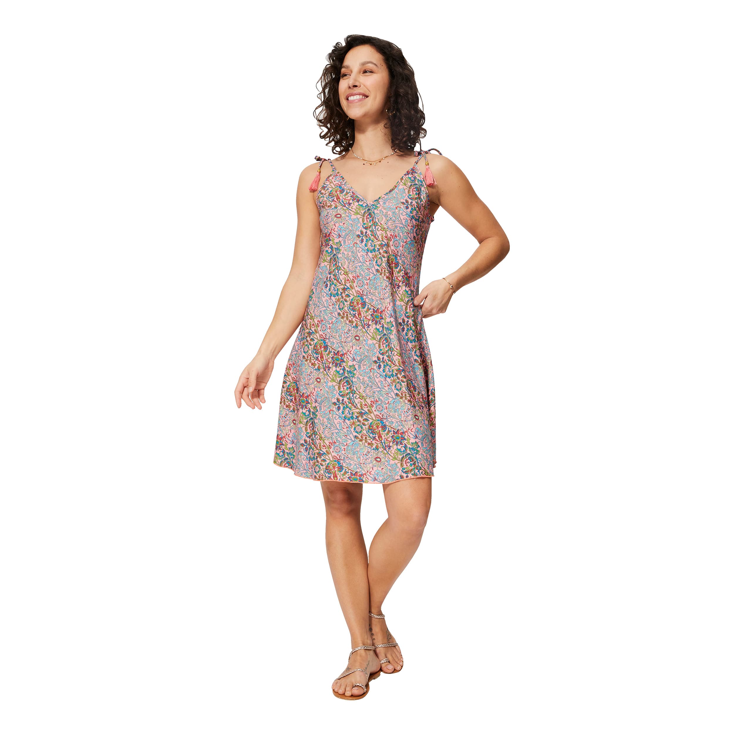 Robe été courte sans manches Jamal - 100% polyester - Akoustik Online