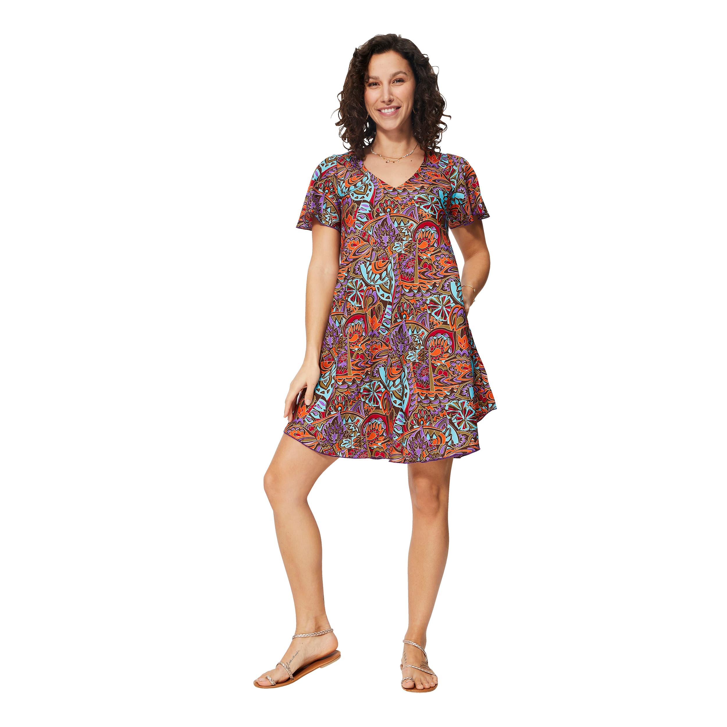 Robe été courte manches courtes Élodie - Akoustik Online