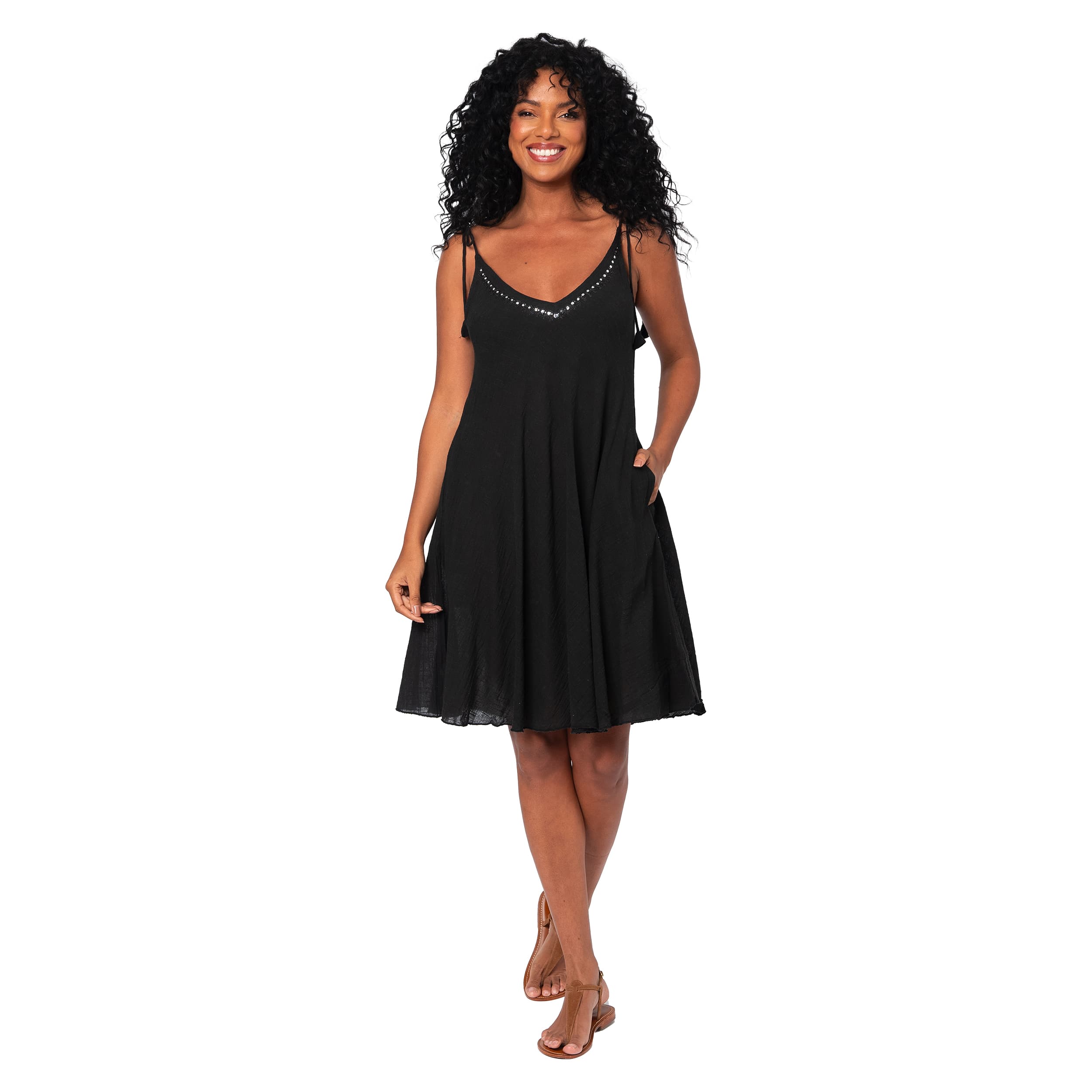 Robe été courte sans manches Darren - 100% coton - Akoustik Online