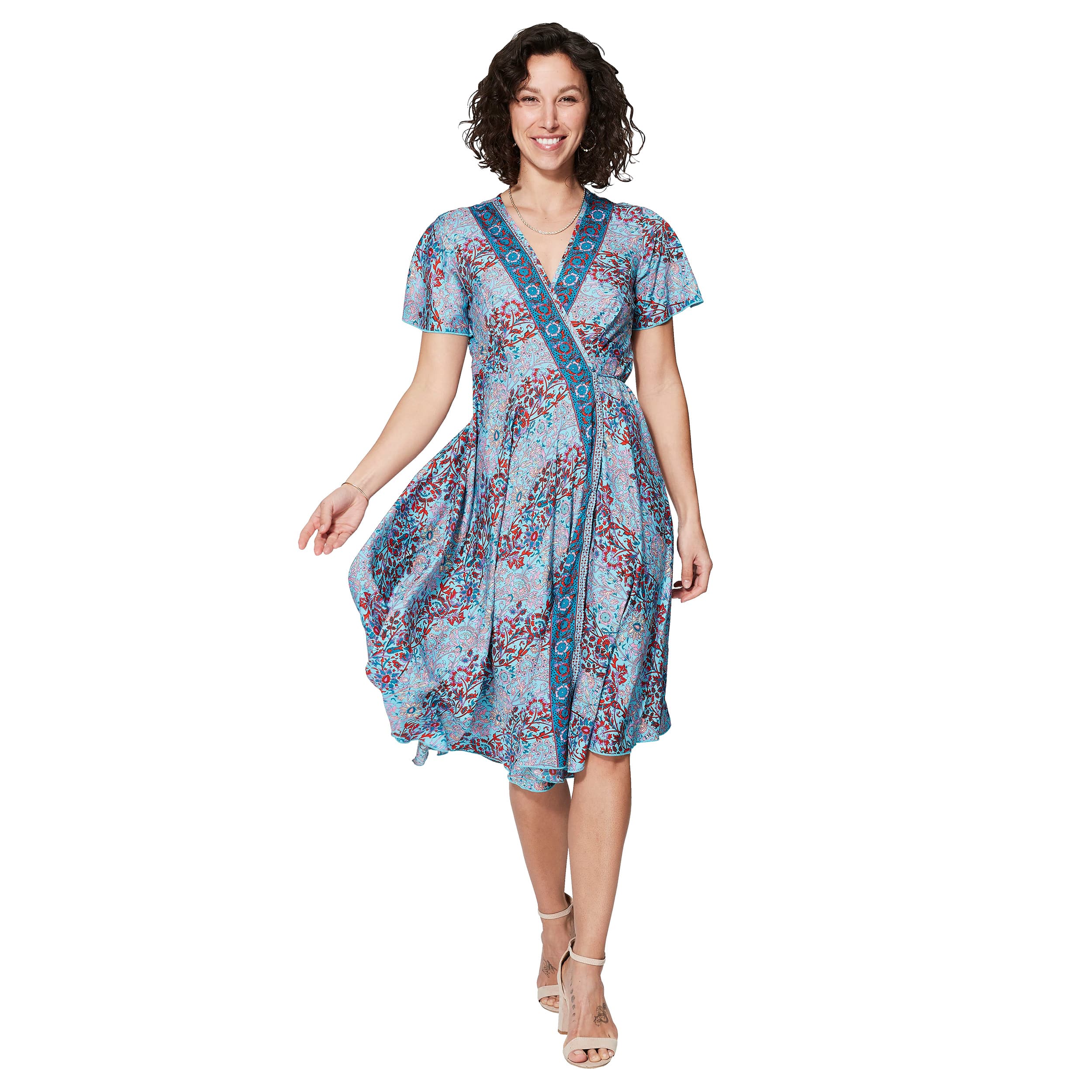 Robe été mi-longue manches courtes Omolara - Akoustik Online