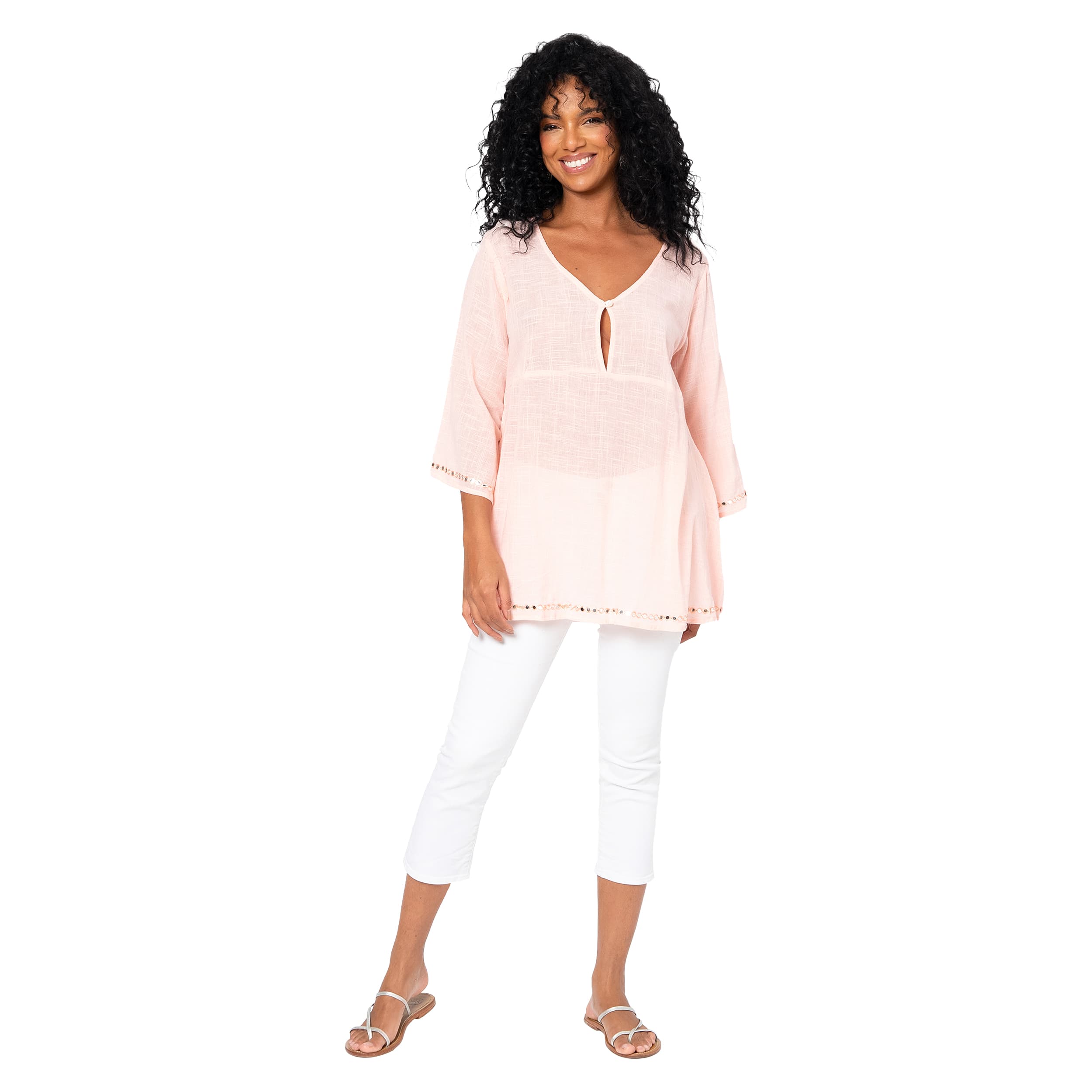 Top été long manches 3/4 Sulislaw - 100% coton - Akoustik Online