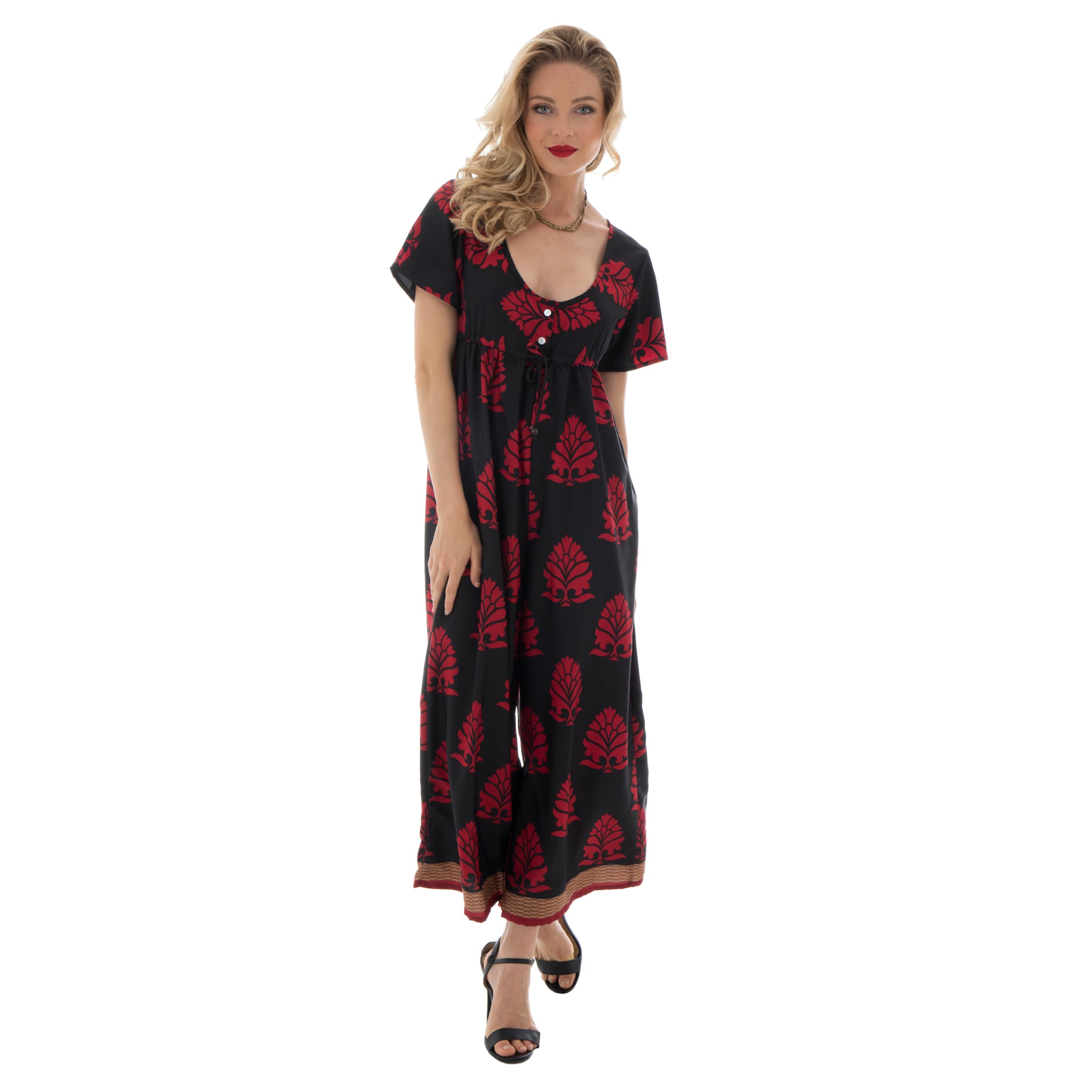 Combinaison été Hanae - 100% polyester - rouge, noir - Akoustik Online