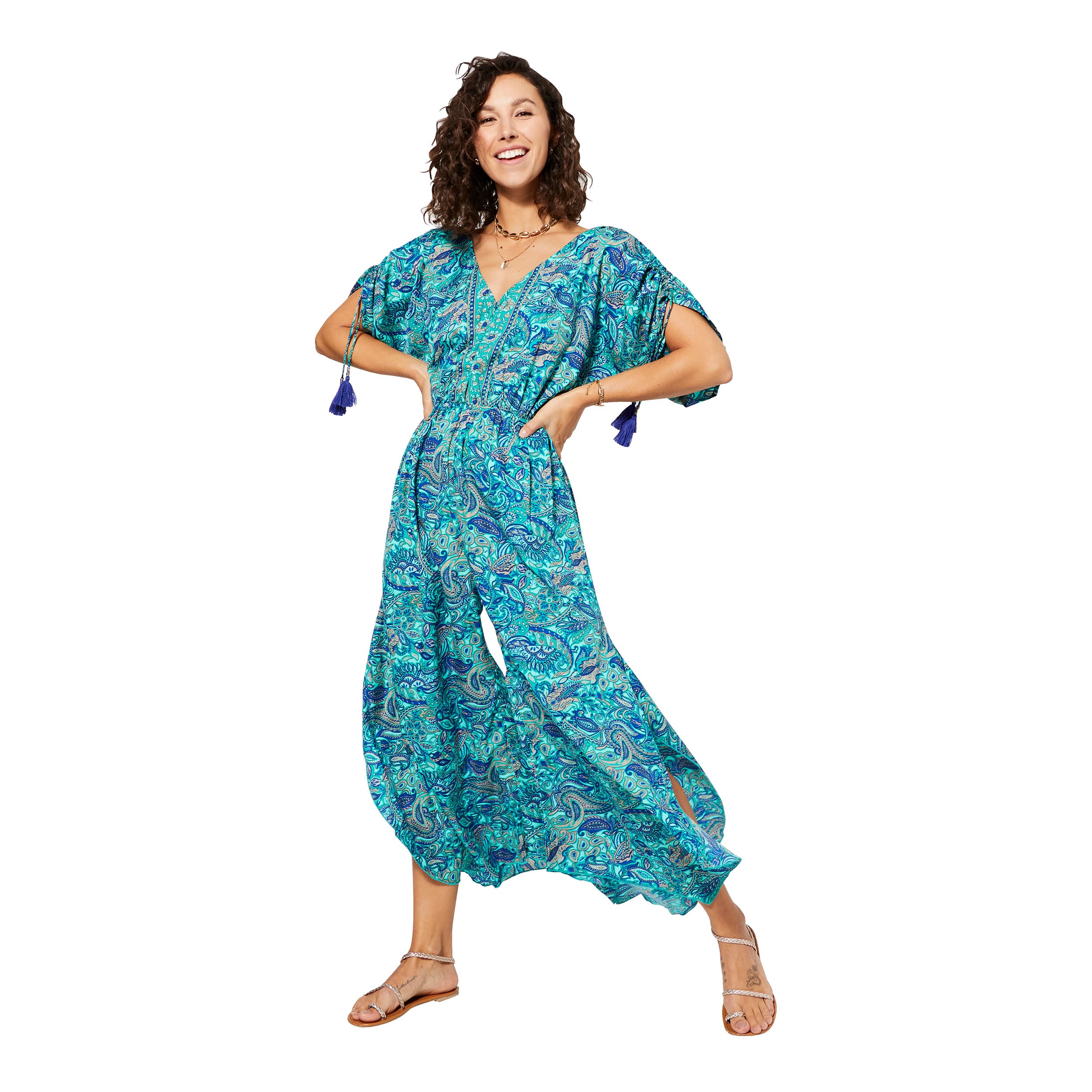 Combinaison été asymétrique Djamila - 100% polyester - Akoustik Online