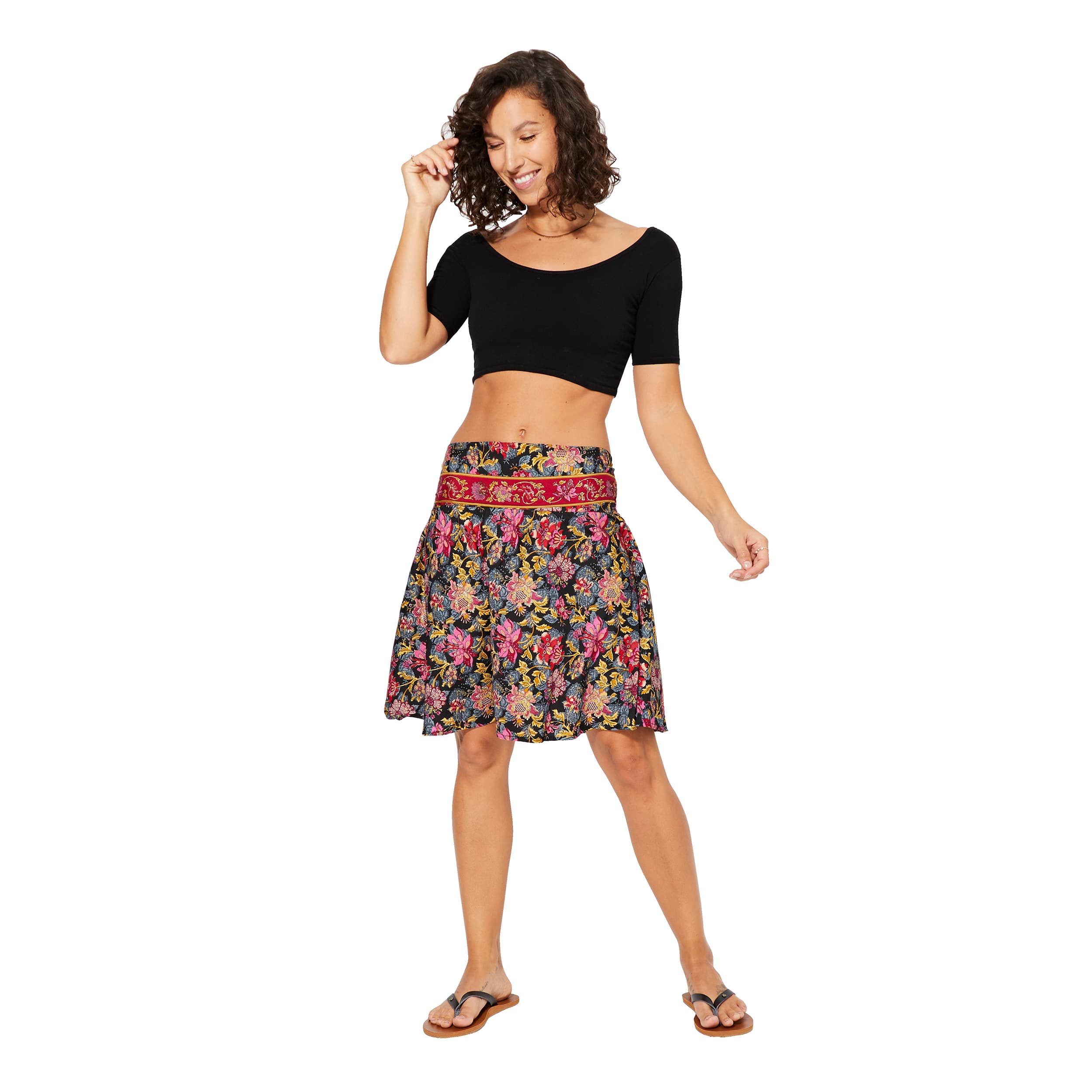 Jupe été courte Kai - 100% polyester - Akoustik Online