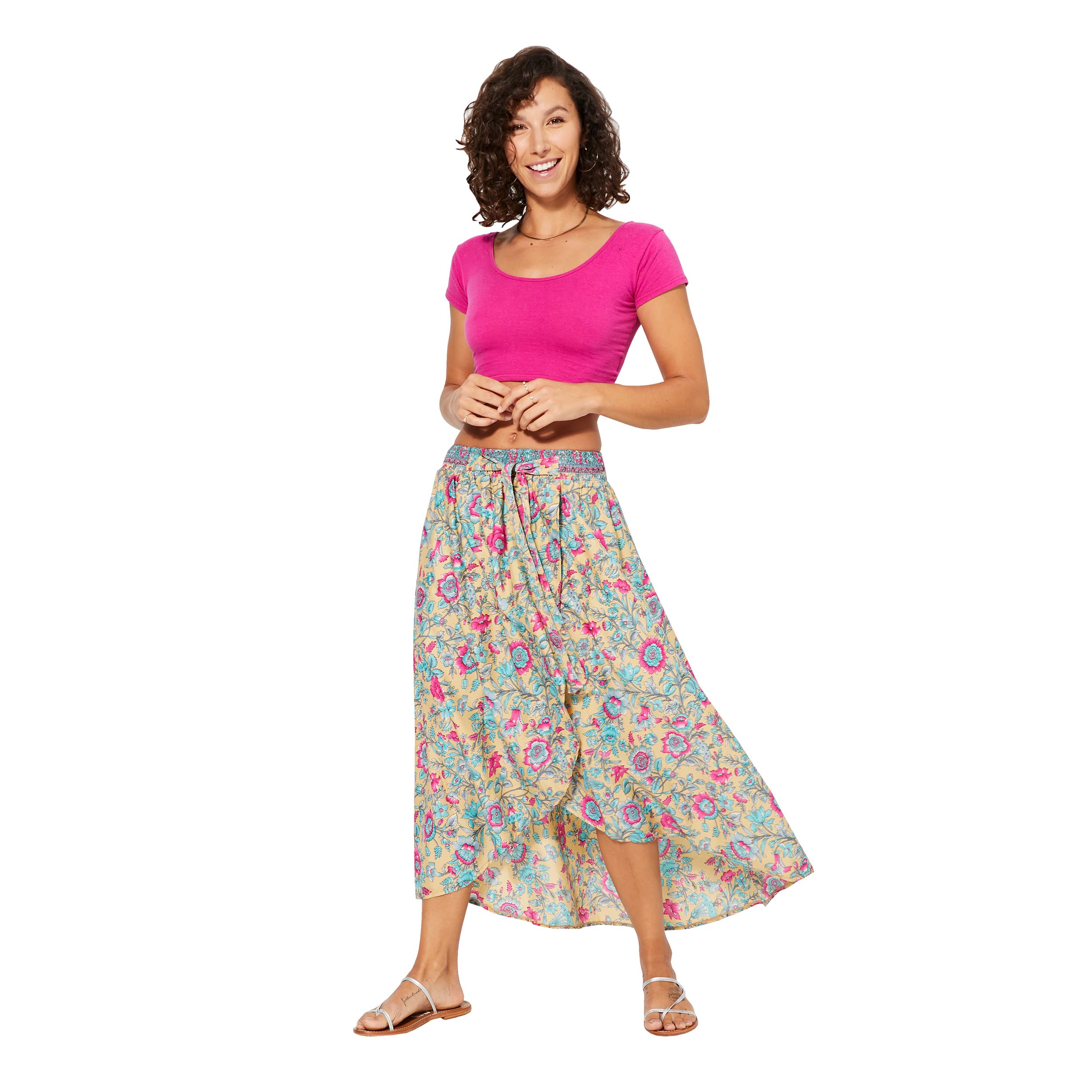 Jupe été mi-longue Stanislas - 100% polyester - Akoustik Online