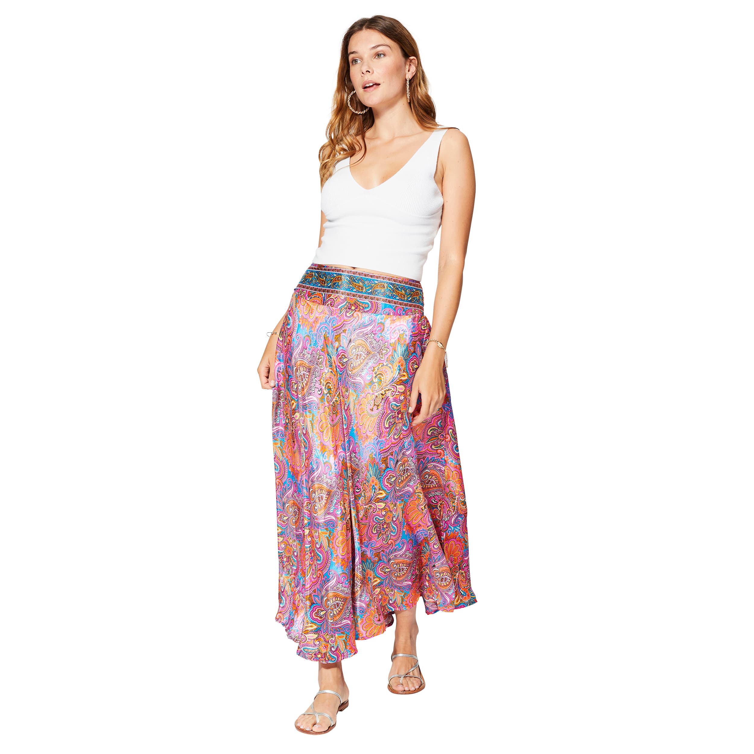 Jupe été longue Genevra - 100% polyester - Akoustik Online