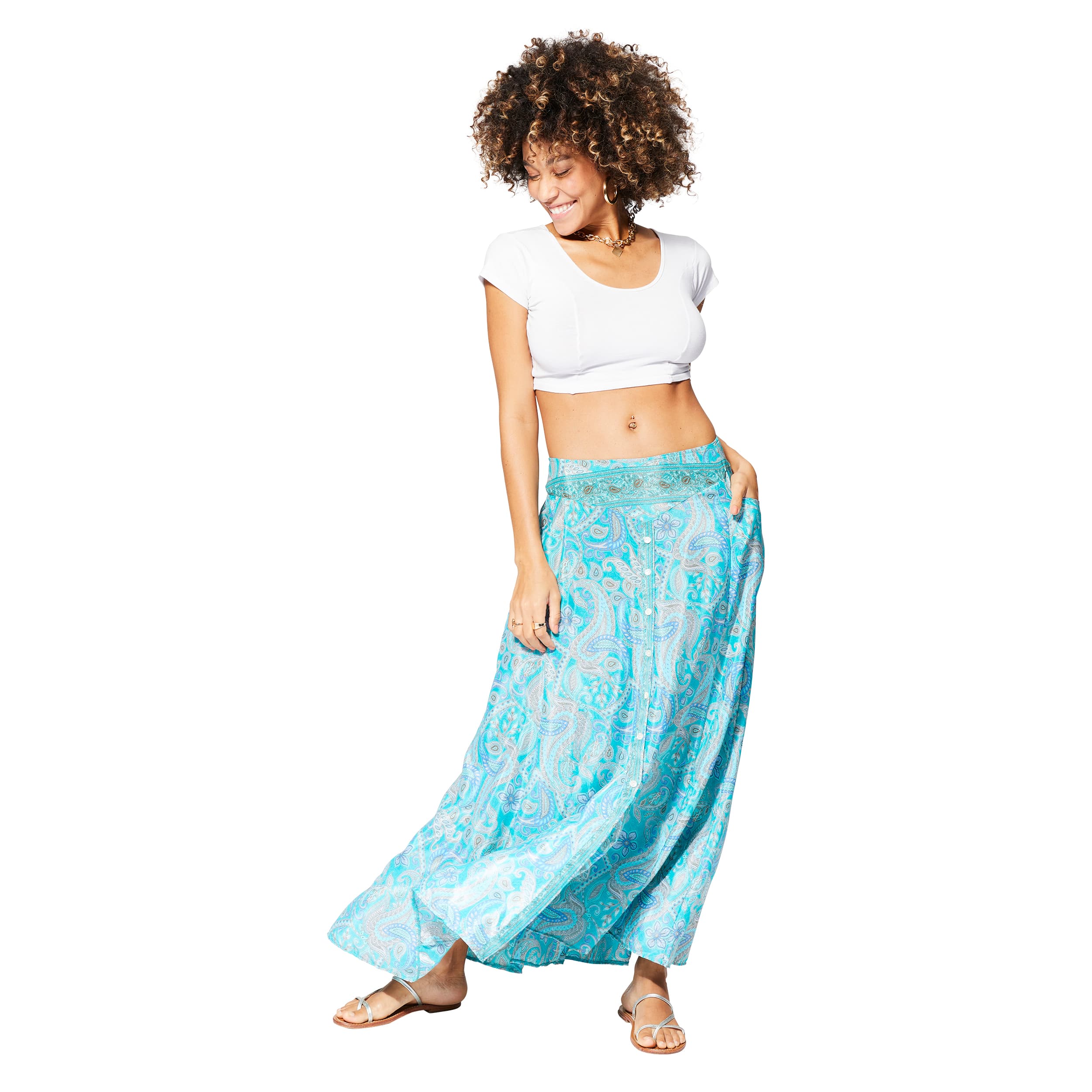 Jupe été longue Marcello - 100% polyester - Akoustik Online